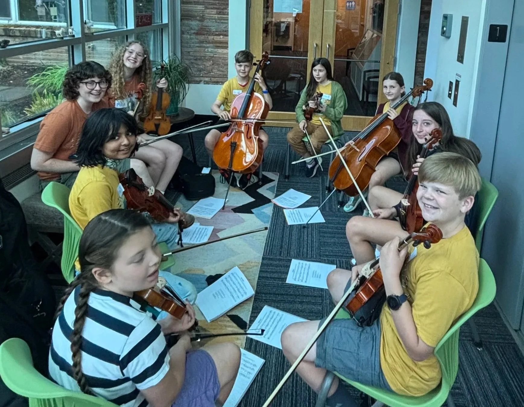 Counselor Phoebe guides our intermediate players!