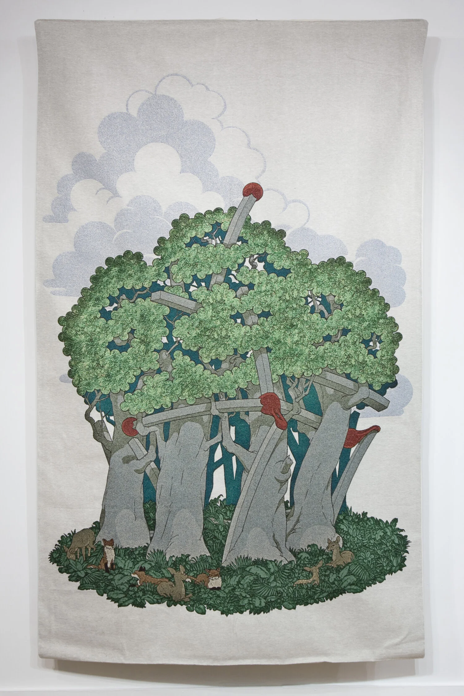 Tapestry IV: Southwest 
machine woven cotton, steel, wood 
84 in x 52 in