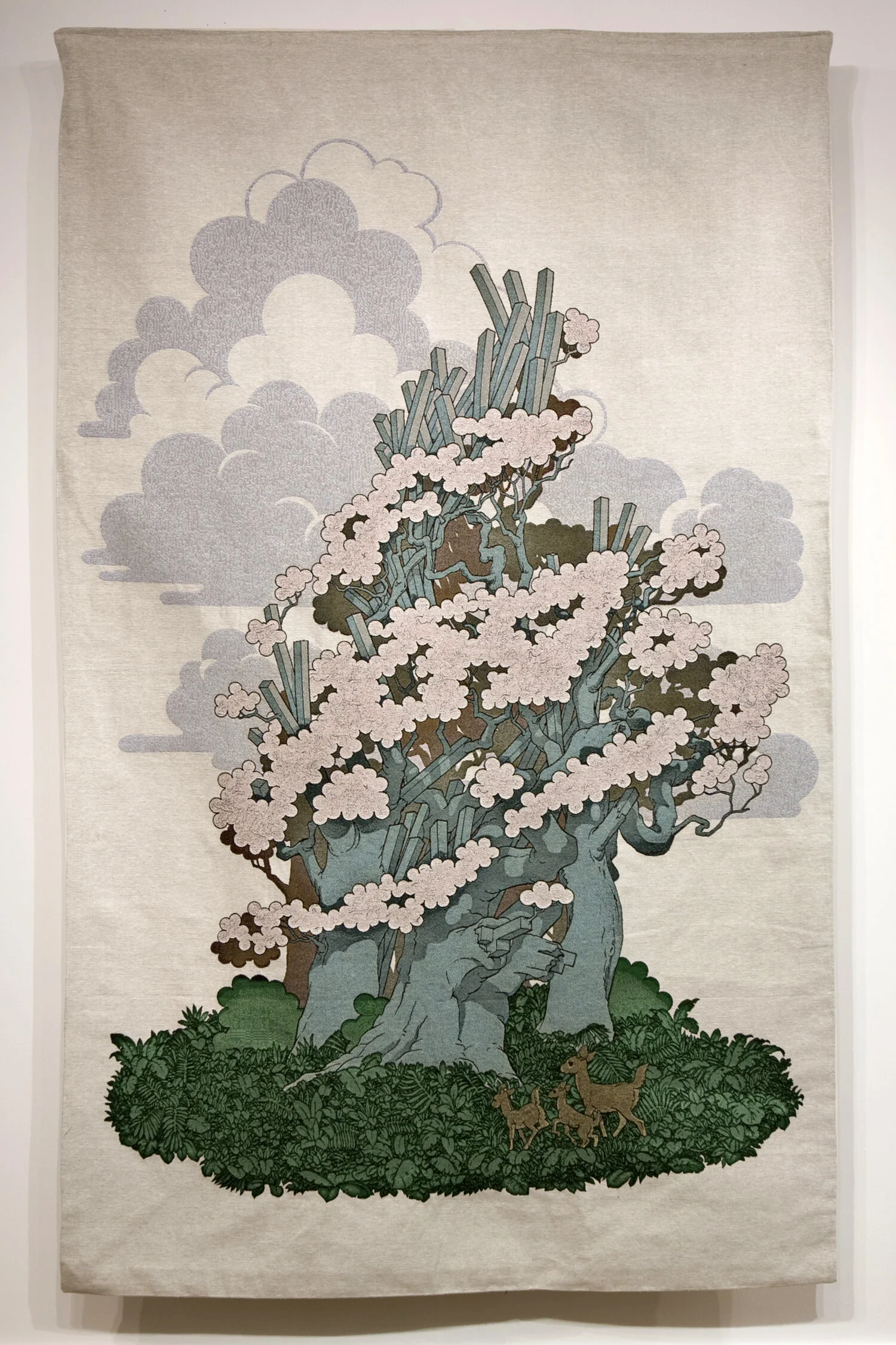 Tapestry II: Southeast 
machine woven cotton, steel, wood 
84 in x 52 in