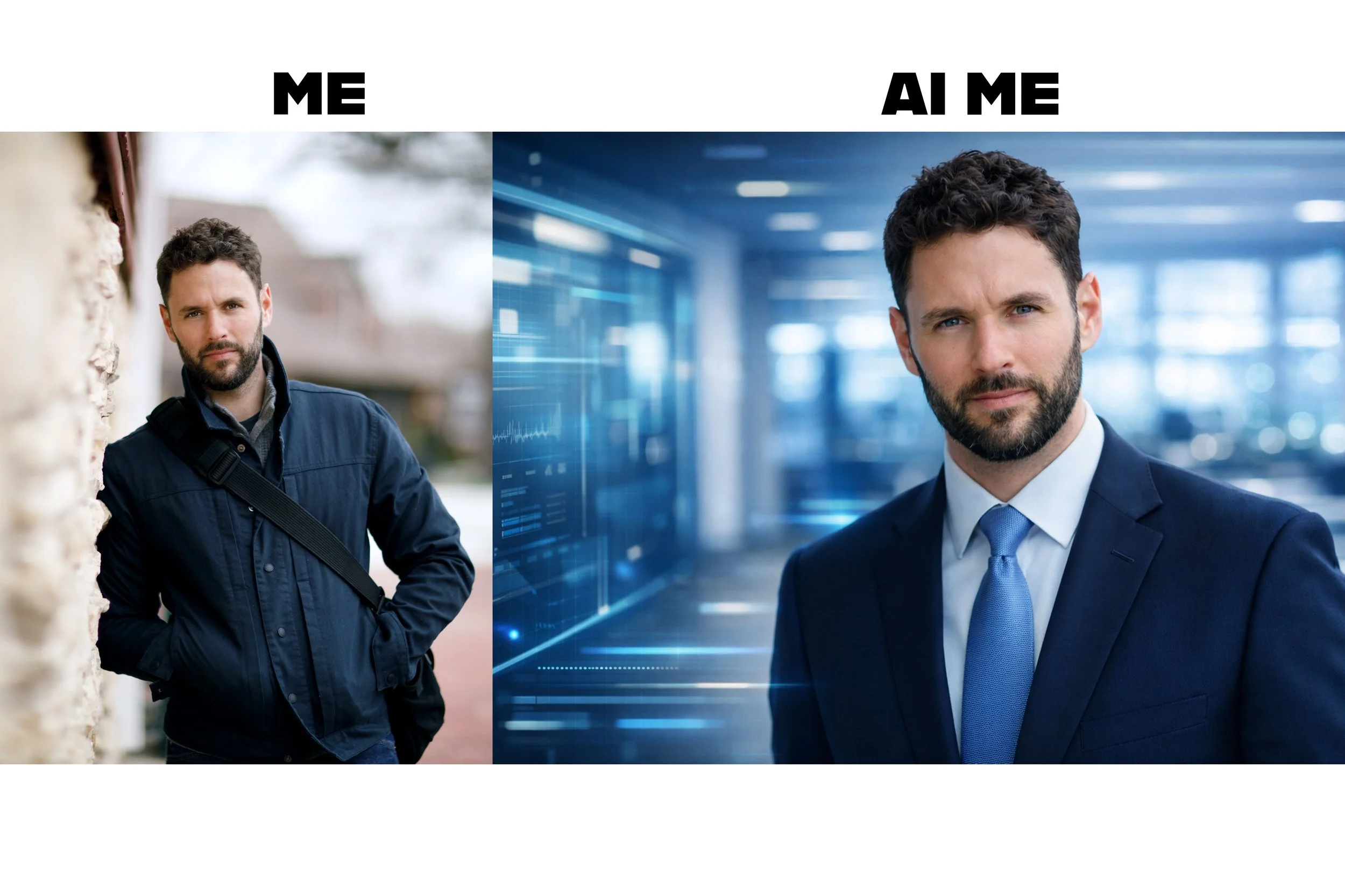 2 men. 1 real. 1 digital edit.