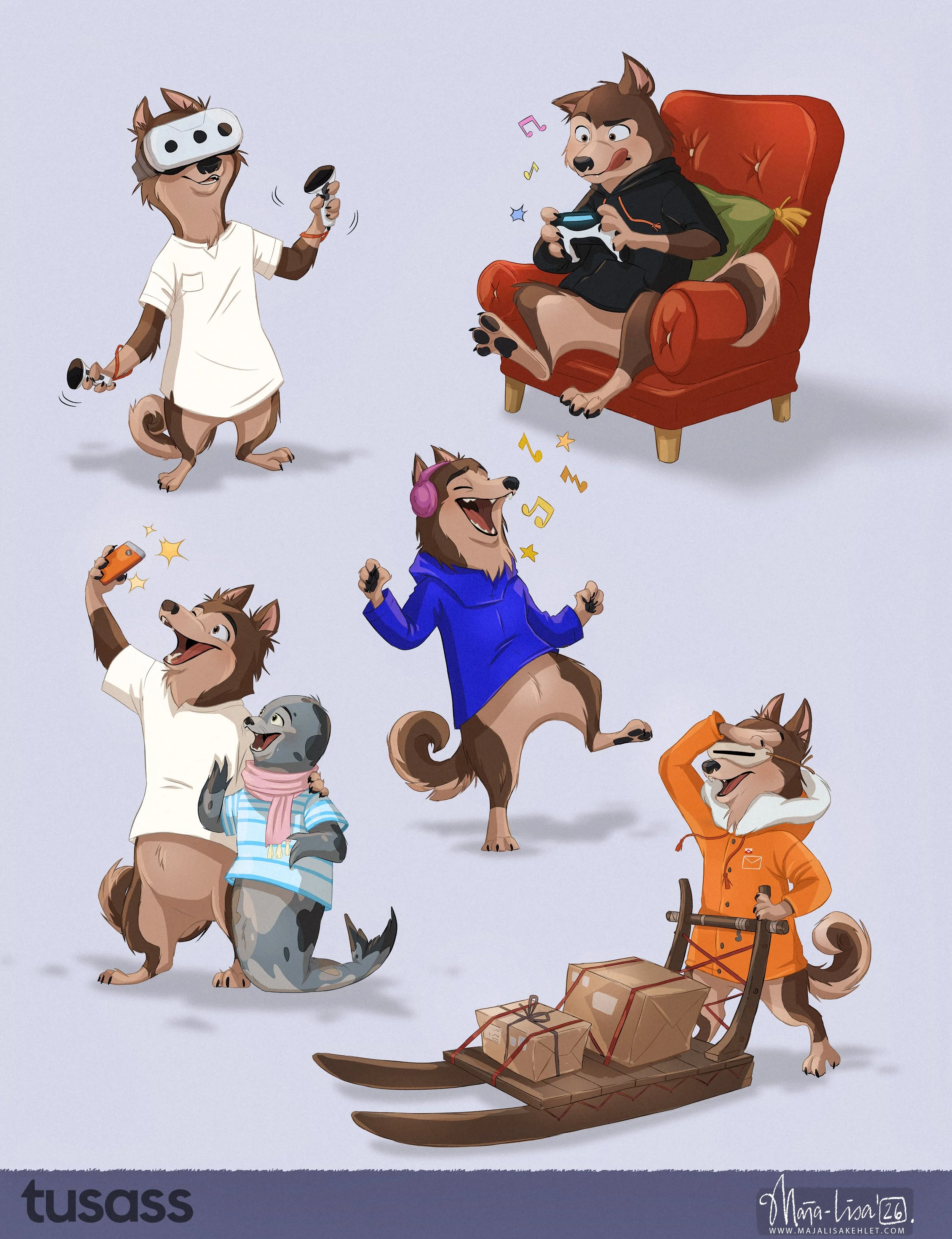 Commission work for Greenlands tele-company, Tusass. Their mascot :) 