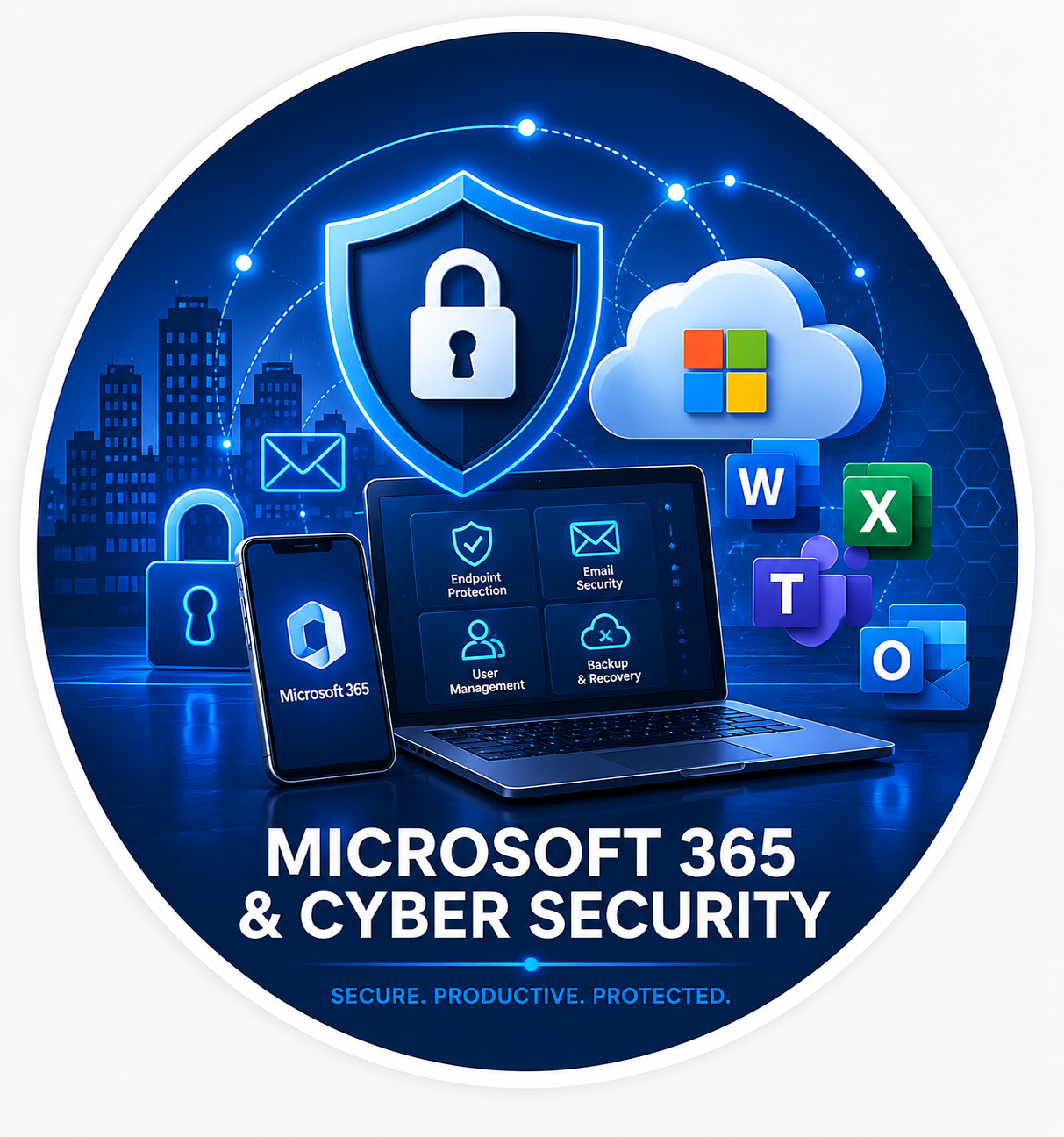 Microsoft 365 and cyber security services including cloud productivity, email security, data protection and business IT security.