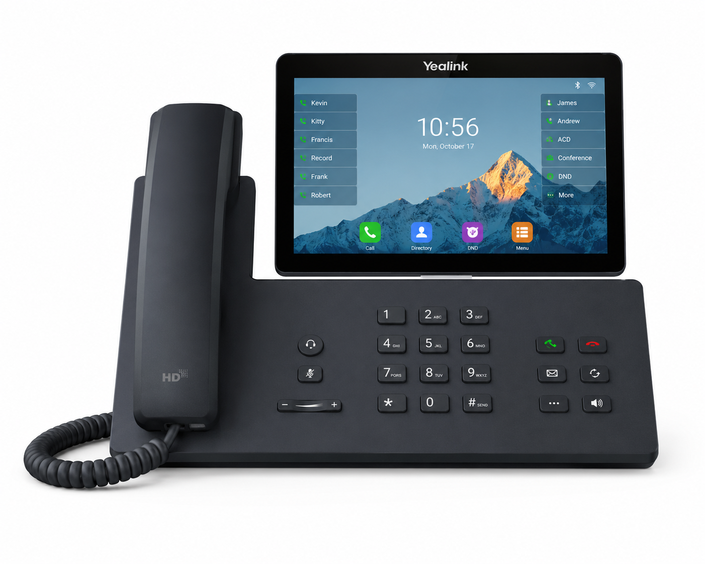 Yealink T87W executive VoIP phone with large touchscreen display and advanced business communication features.