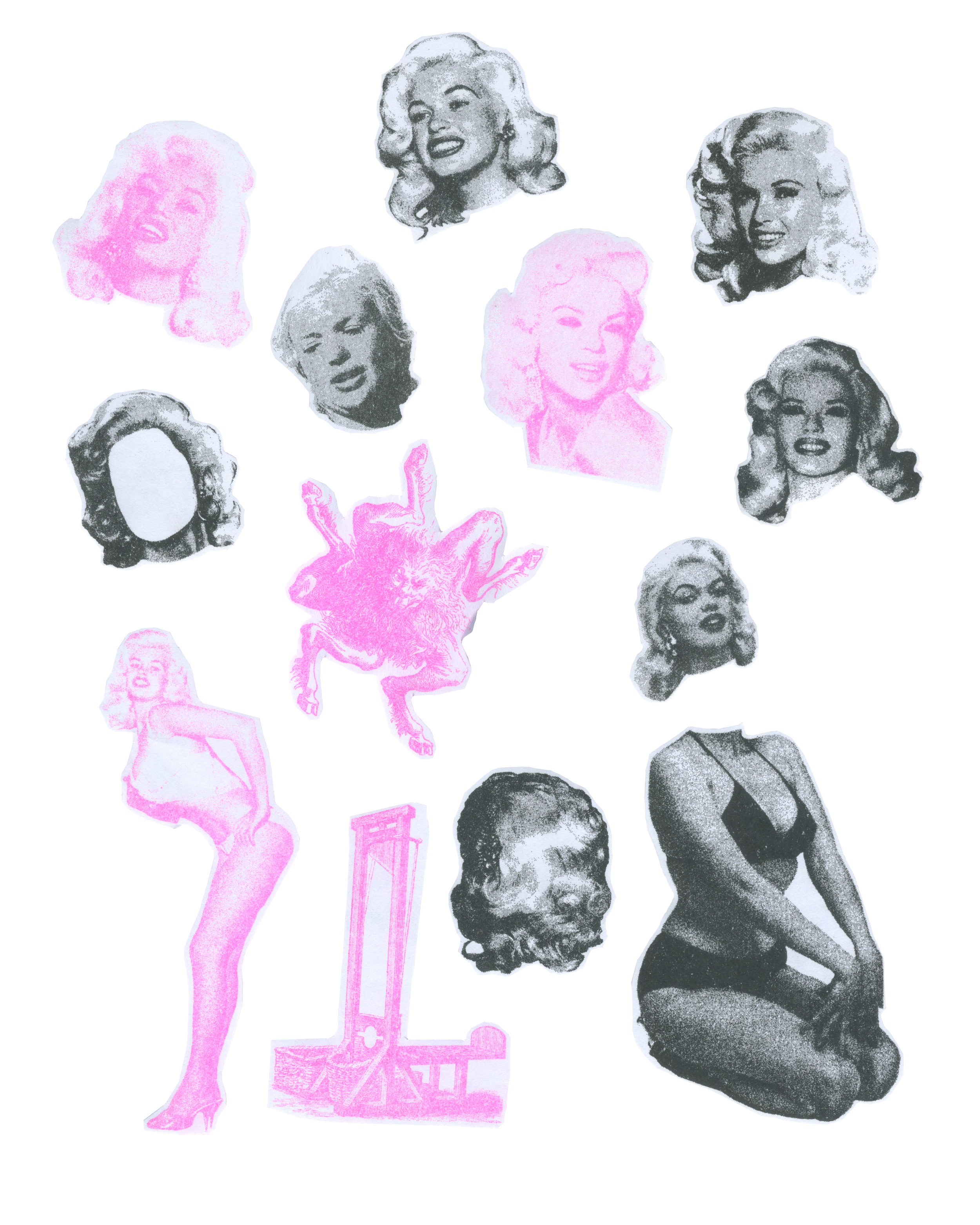 The Jayne Mansfield Cycle sticker set