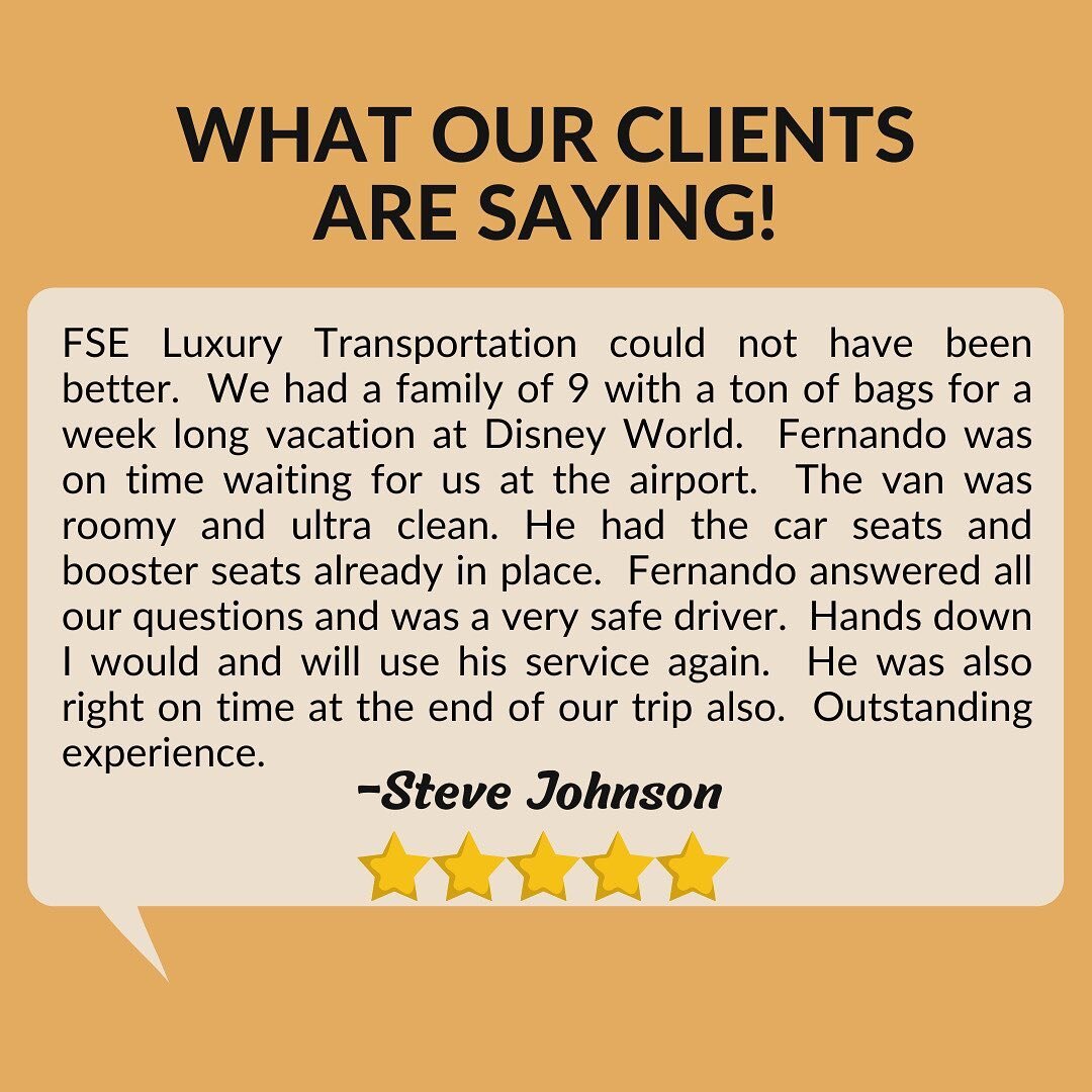 Serving our clients with great communication and love, because at FSE we love treating you like family!
⠀⠀⠀⠀⠀⠀⠀⠀⠀
Are you ready to feel the FSE experience??!! 
⠀⠀⠀⠀⠀⠀⠀⠀⠀
DM us and get 10% off your next trip!
⠀⠀⠀⠀⠀⠀⠀⠀⠀
⠀⠀⠀⠀⠀⠀⠀⠀⠀
#clientlove #testimoni