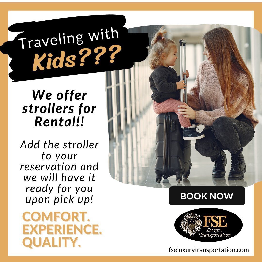 Do you travel with kids? If so, we understand it can be stressful to think of everything you need to pack with young kids. ⁠
⁠
This is why we offer stroller rentals!! ⁠
⁠
If you are visiting Central Florida with kids, you need a stroller because even