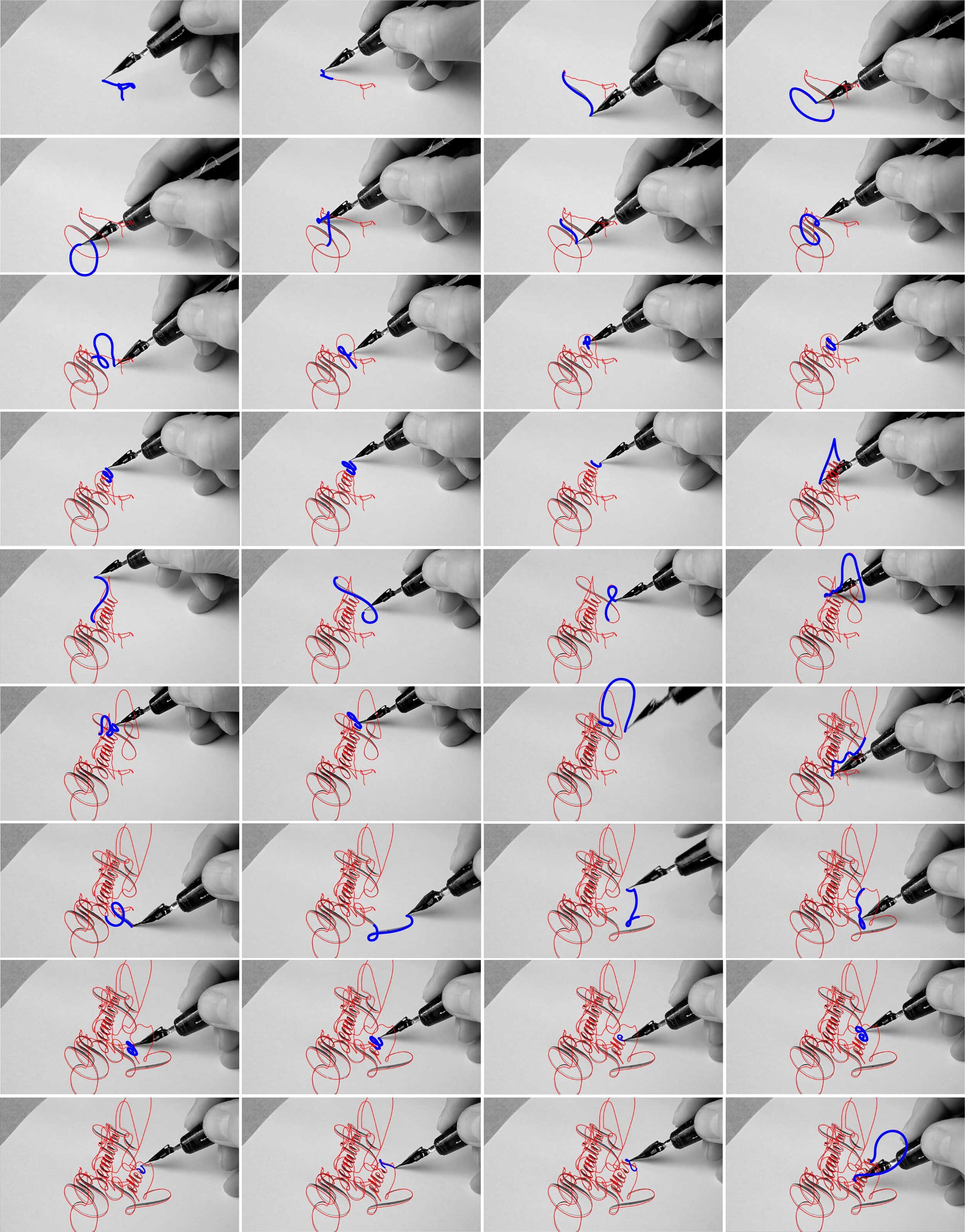 Generating process of visual assets from active movement