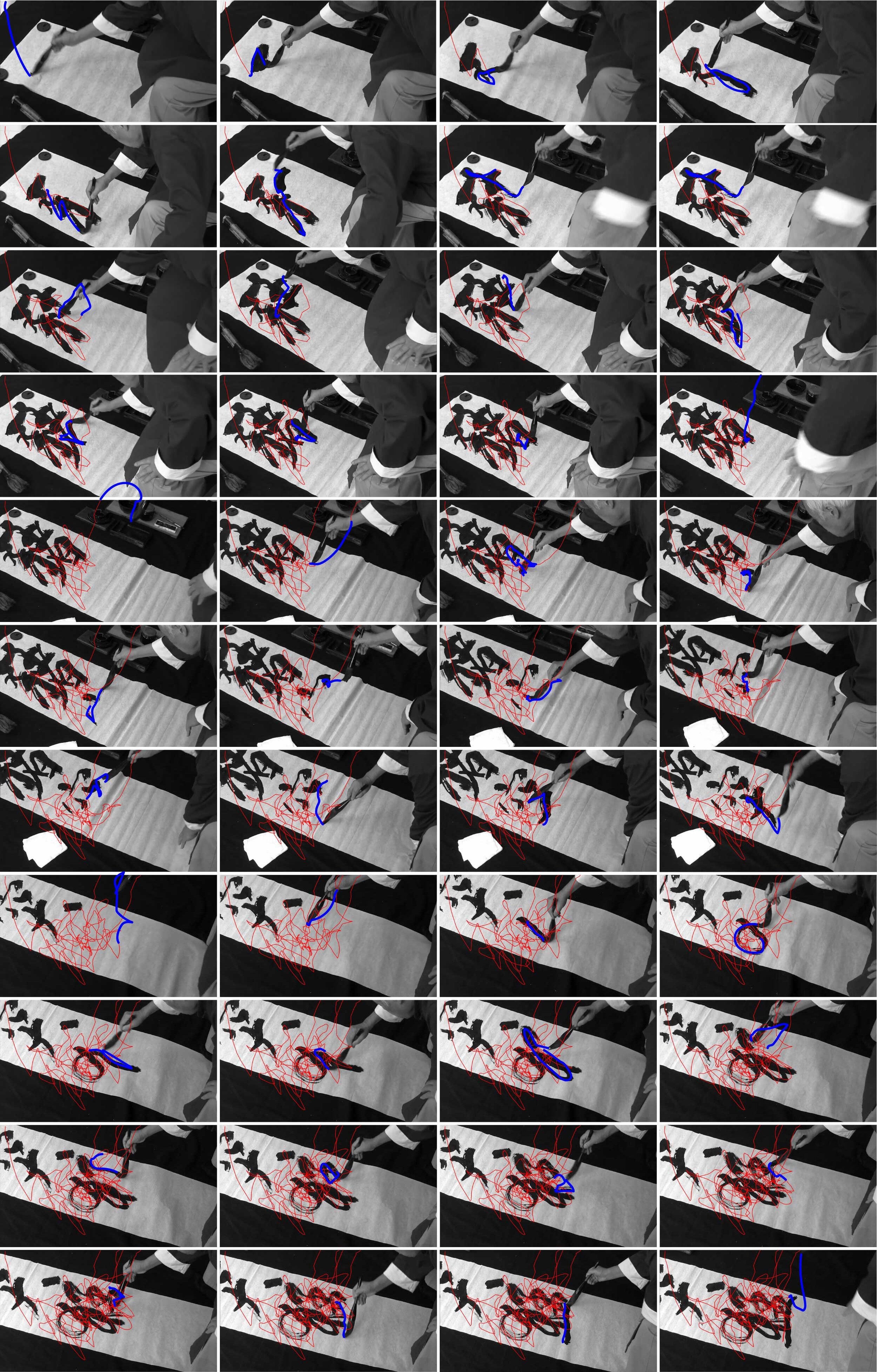 Generating process of visual assets from active movement