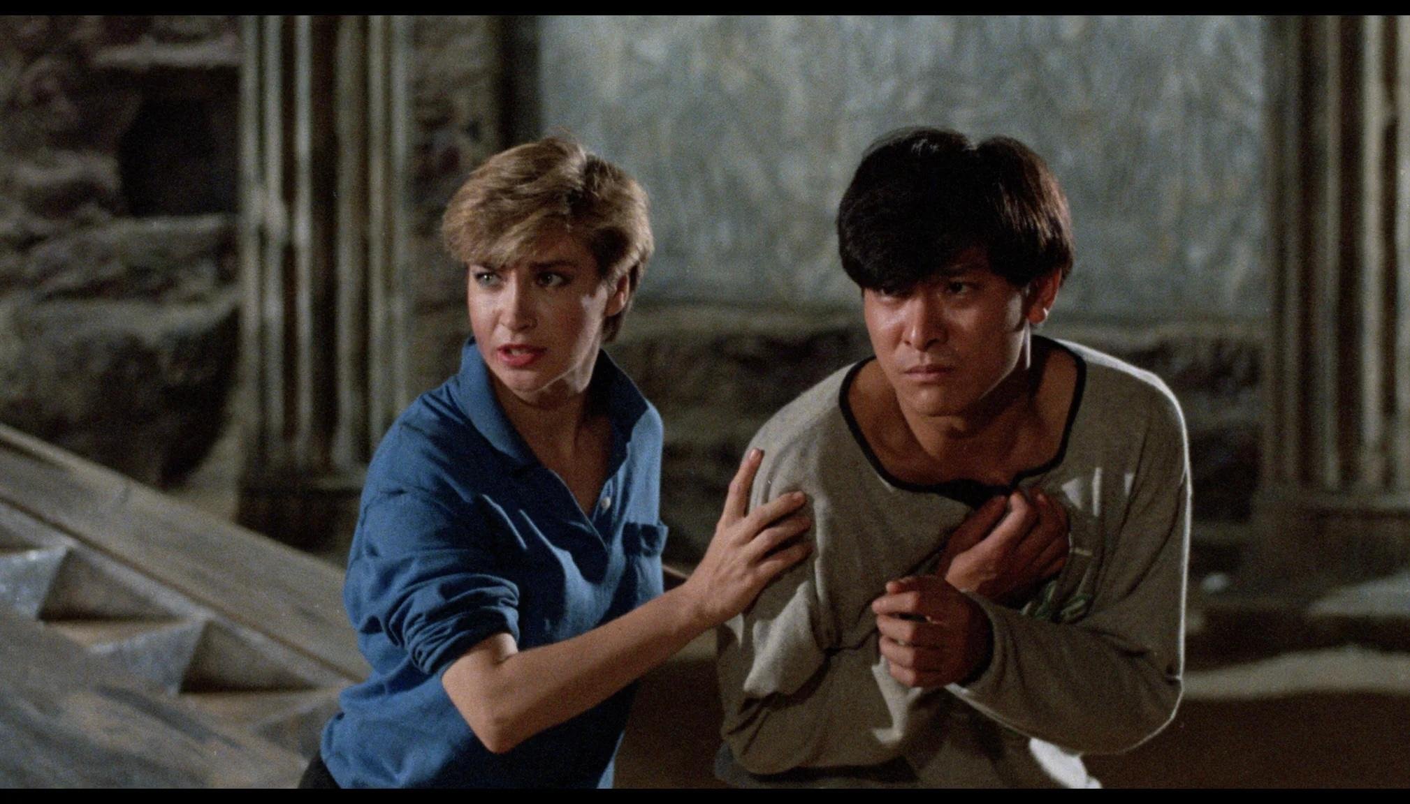 Cynthia Rothrock and Andy Lau in The Magic Crystal