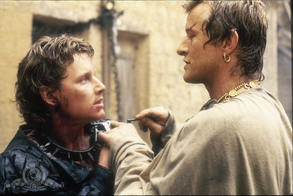 Tom Burlingson and Rutger Hauer in Paul Verhoeven's Flesh and Blood