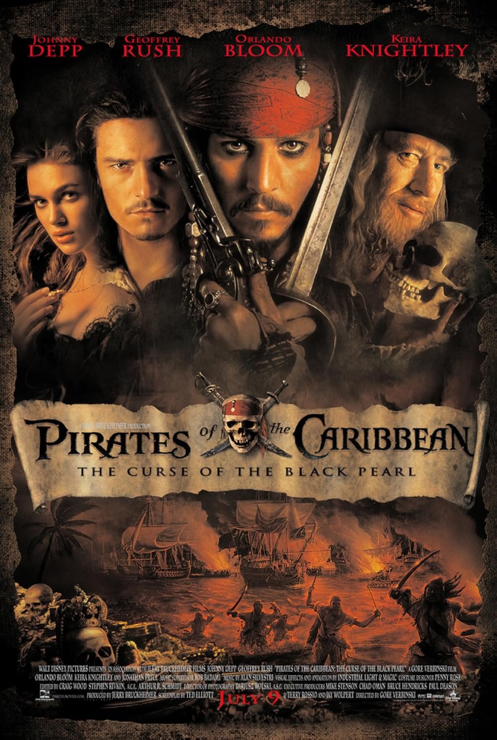 Pirates of the Caribbean Curse of the Black Pearl poster