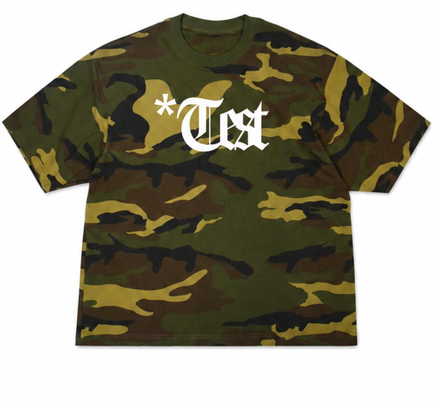 Heavyweight Cropped S/S "Test" Camo Tee