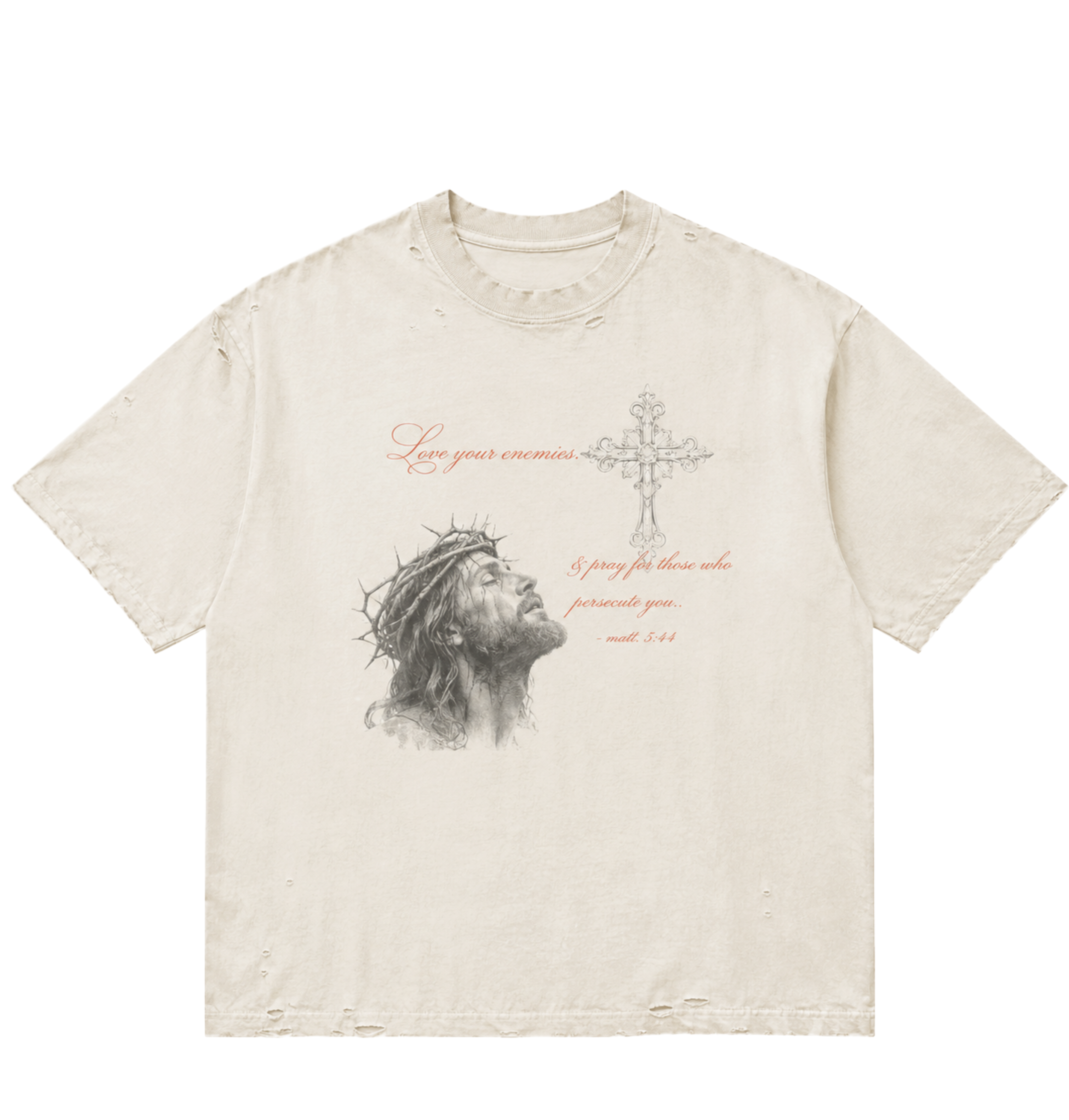 Heavyweight Cropped S/S "Love Thy" Tee
