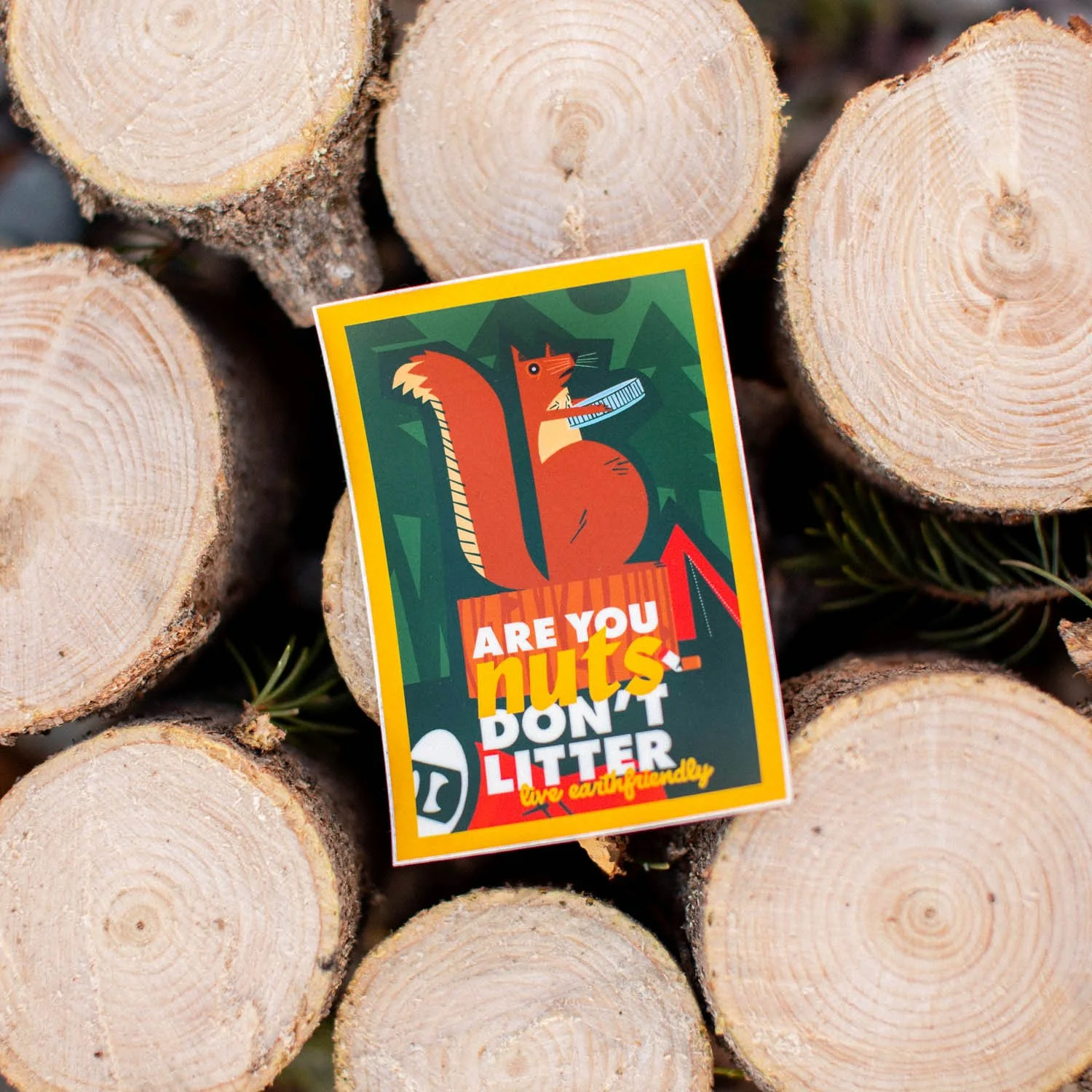 You Nuts, Don't Litter Sticker