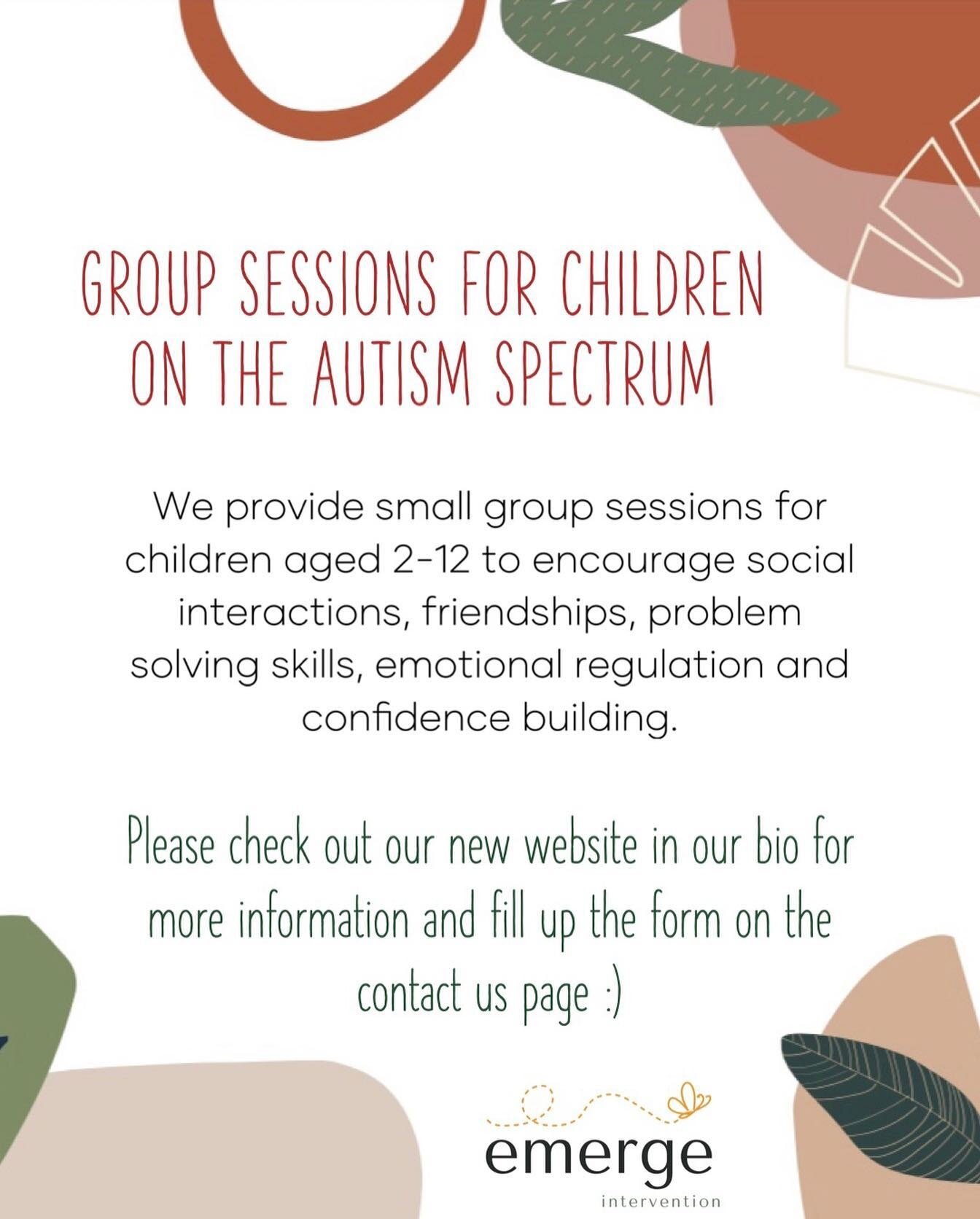 We would love to hear from you if this a service you would be interested in for your child - although our sessions are full right now, receiving information about your child allows us the possibility of forming new groups in the future, or know what 