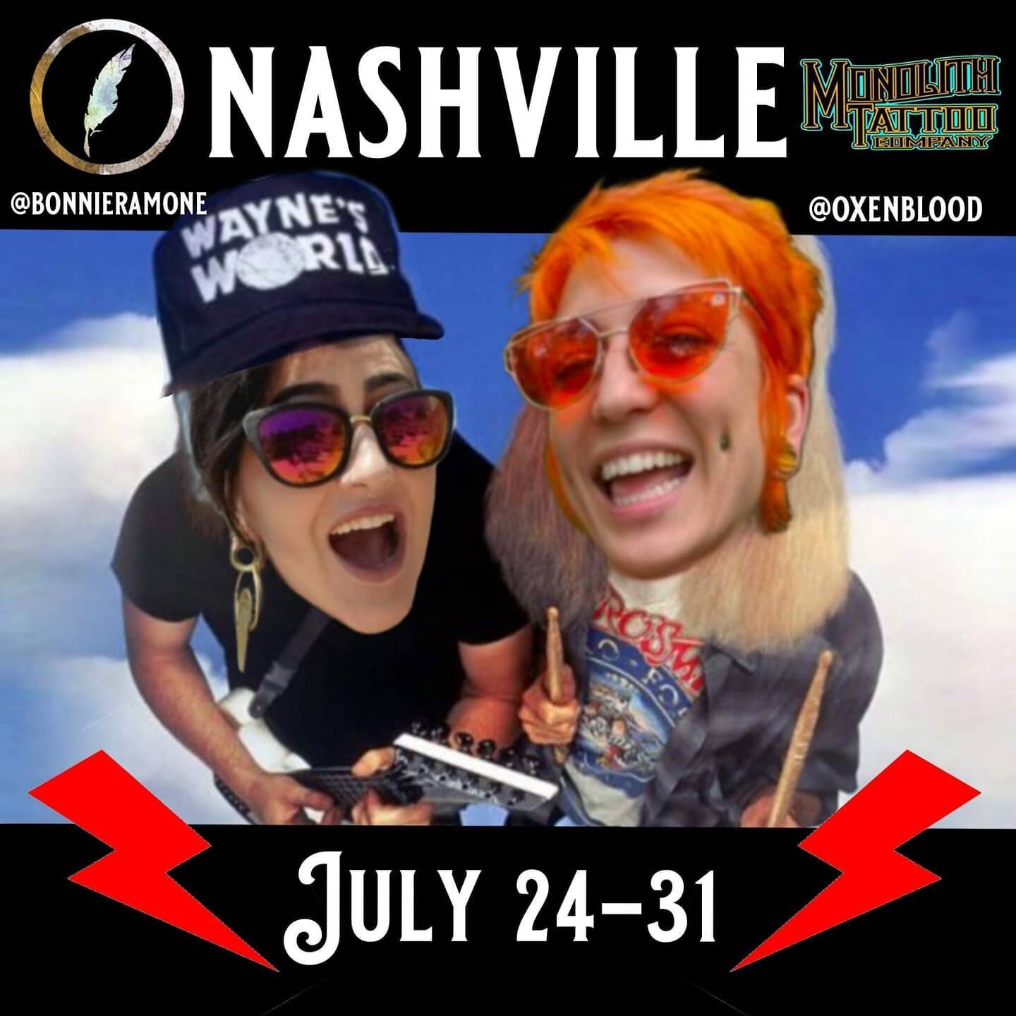 Hey friends! I am officially booked to the gills for our trip to Nashville! My girl @oxenblood is gonna be hanging for a couple days as well, so if you didn't get in with me or you've been thinking of getting something from here, please reach out! To