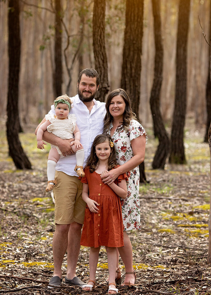 Family photo, two little girls smiling Geelong