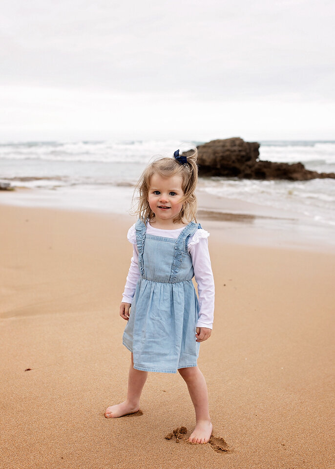  little girl on beach photography Geelong