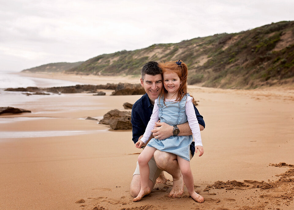 dad and daughter beach photography Geelong