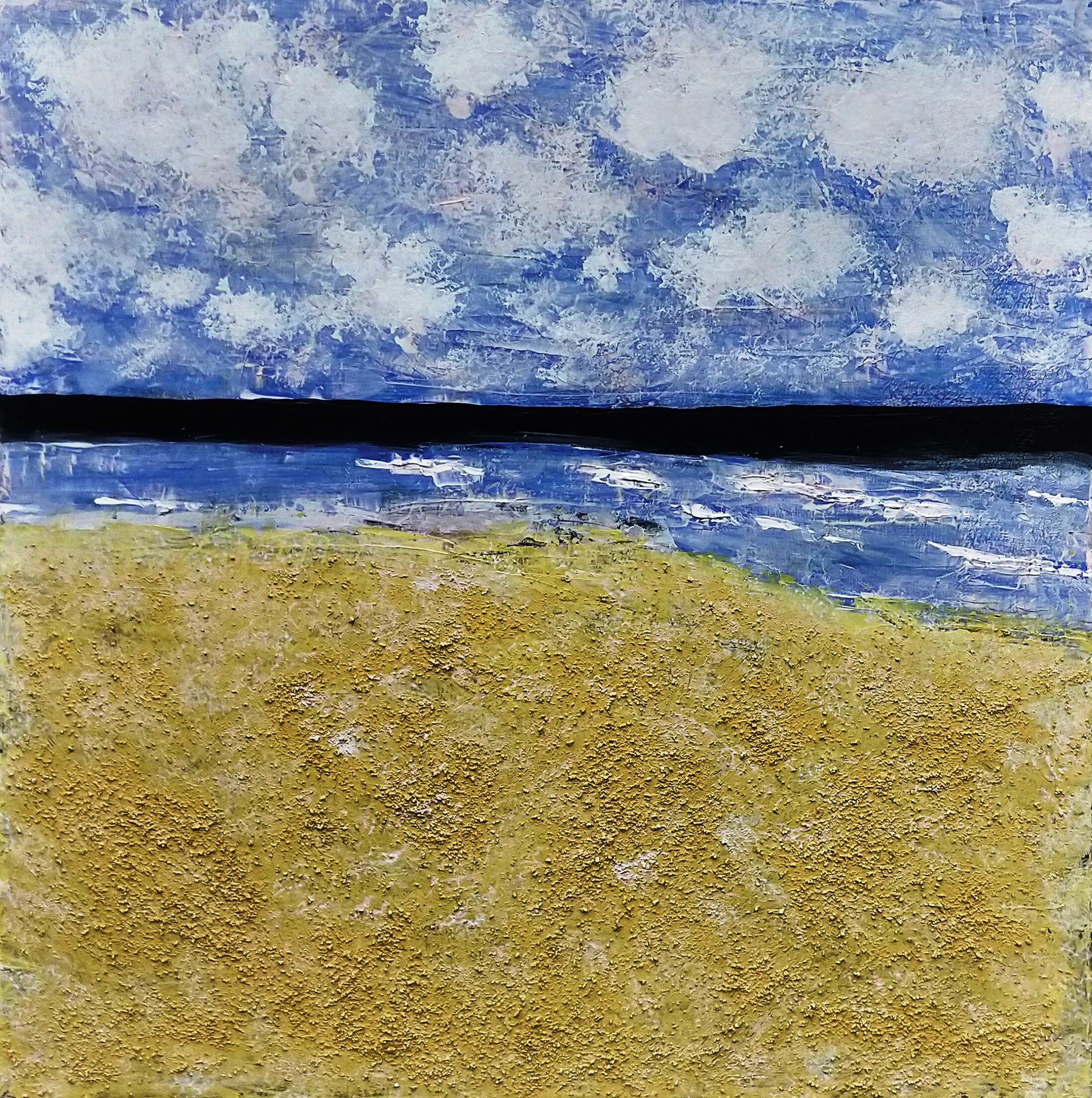 Cielo Nublado (Cloudy Sky)
705 x 705mm
Acrylic and sand on canvas
2015. Collection of the Artist. $AUD460