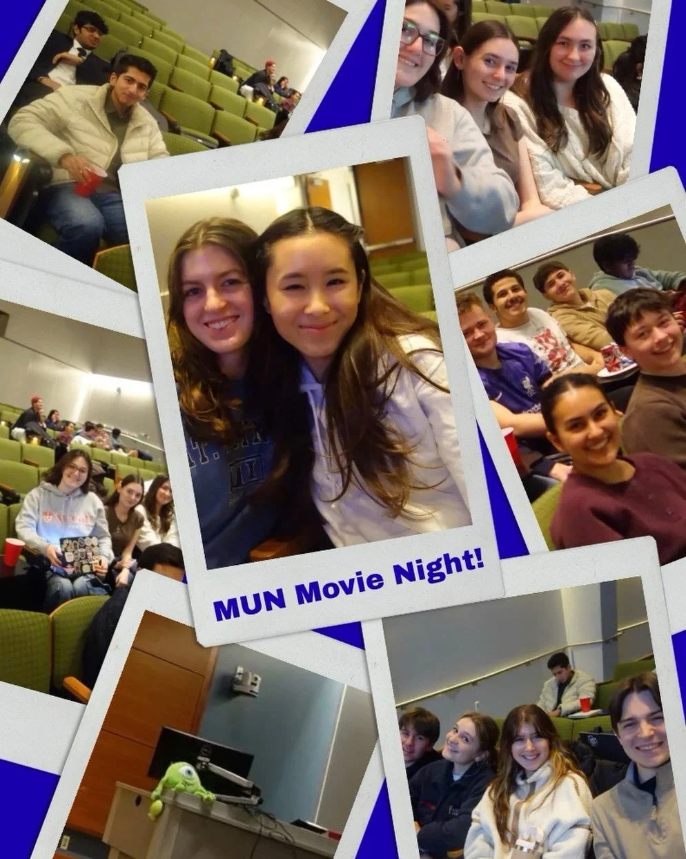 MUN movie night! Thank you to all who came and voted on monsters university🎓