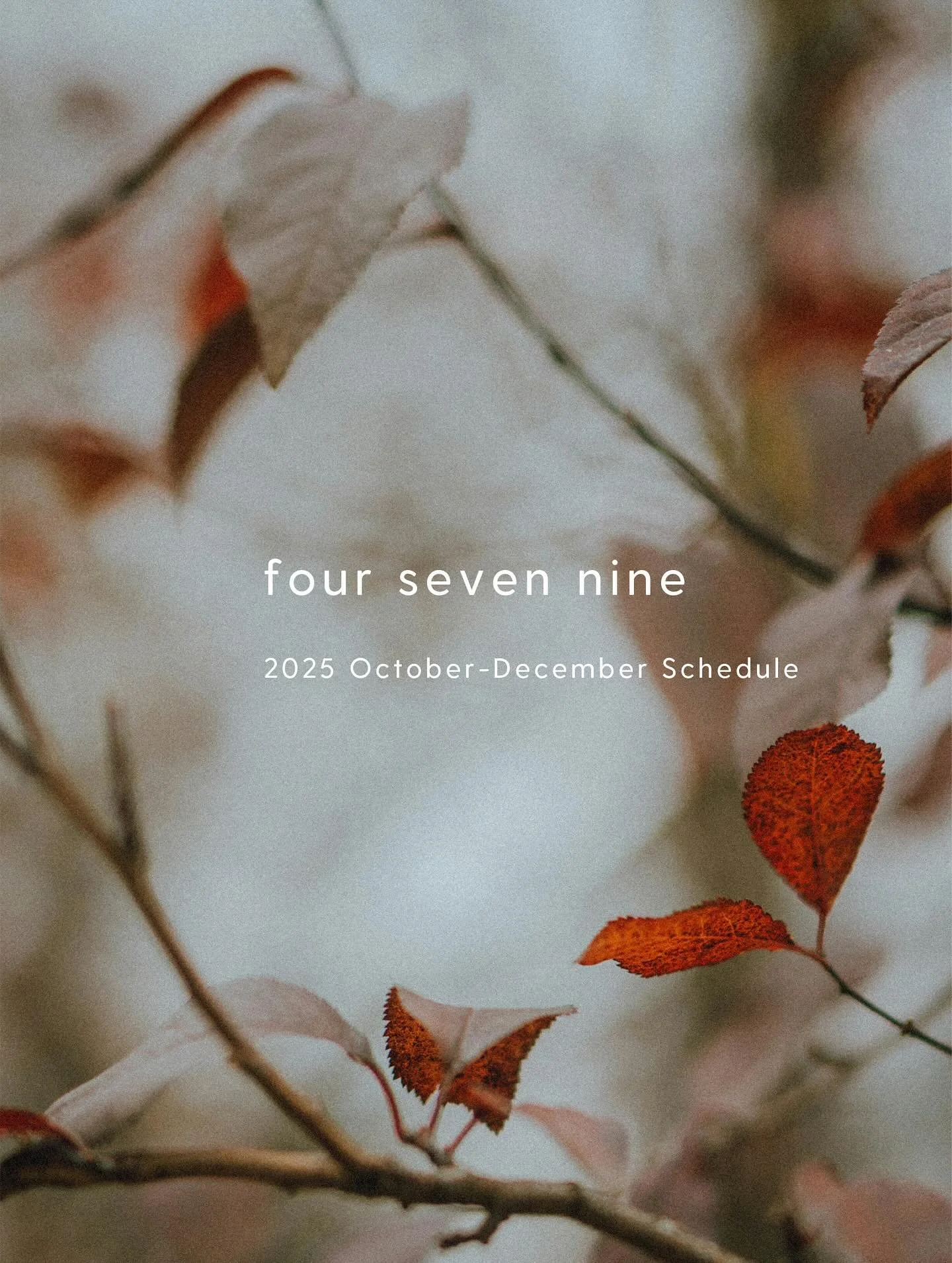 ・
four seven nine 2025年10月から12月年内のスケジュールです！
深まる季節とともに、ぜひ店頭でご覧くださいませ。皆さまにお会いできることを心より楽しみにしております！

📍10/29水-11/3月・祝
福岡 岩田屋本店　定番コレクション　本館7F 大催事場
営業時間：10:00-19:00
※最終日（月）のみ17:00閉場
衣・食・住すべての&rdquo;イイモノ&rdquo;を選び抜くというコンセプトで30年以上も開催され続けている、岩田屋を代表する人気催事のひとつで