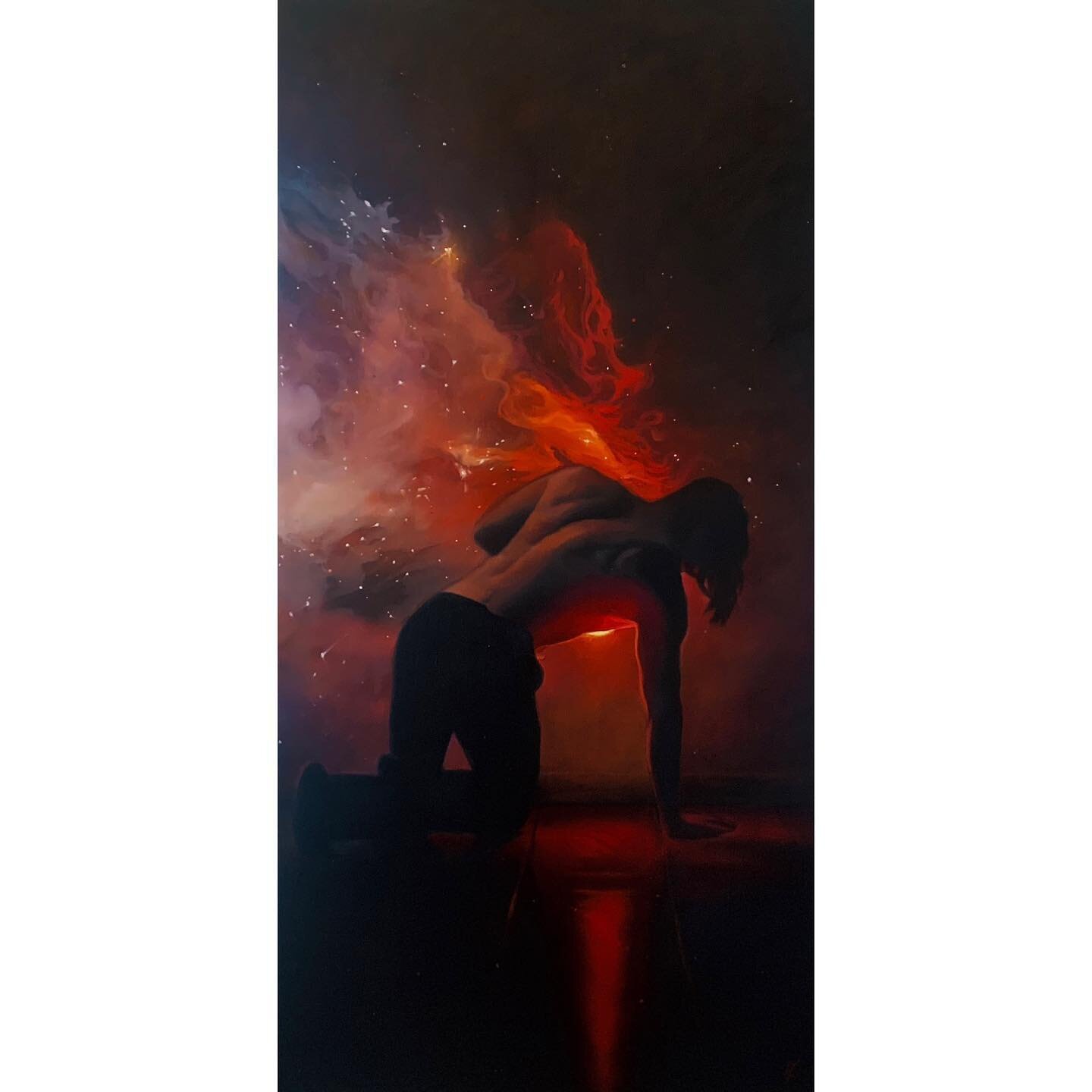 &laquo;&nbsp;Fire Heart. Don't stop.

Breathe in. 
Breathe out.&nbsp;&raquo;

Heartbeats ❤️&zwj;🔥
🪶M. DIXON 

.
.
.
.
.
.
.

#art #artgallery #artcontemporain #artcollector #artwork #peinture #oilpainting #artist #women #alchemy #darkart #noir #por