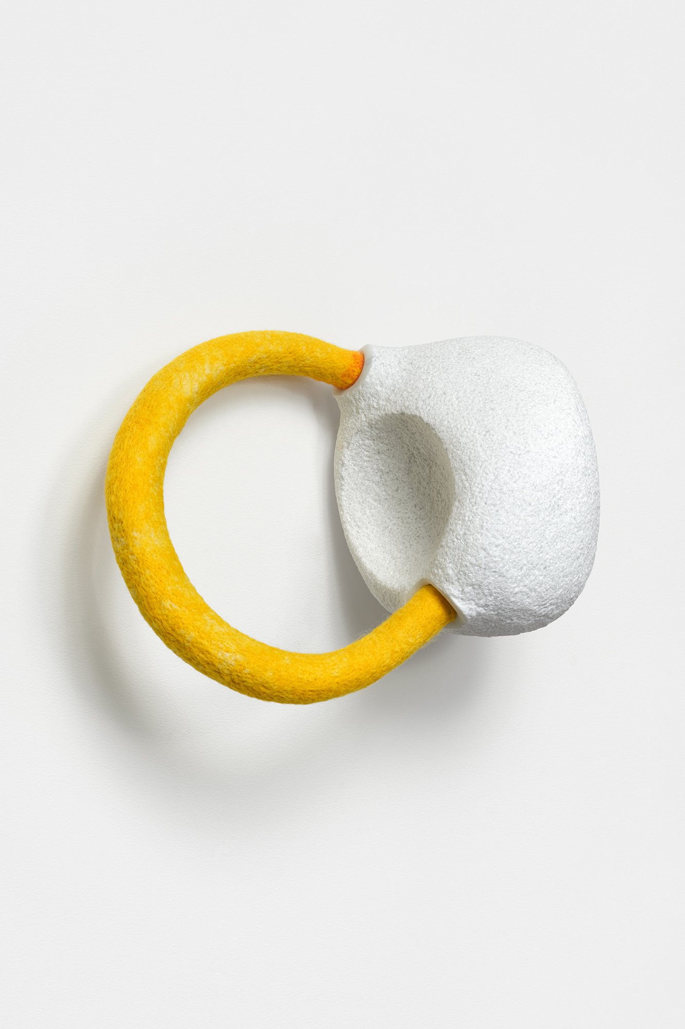 One Rotation Around The Sun, 2021, marble and wool, 9 x 11 x 9 inches