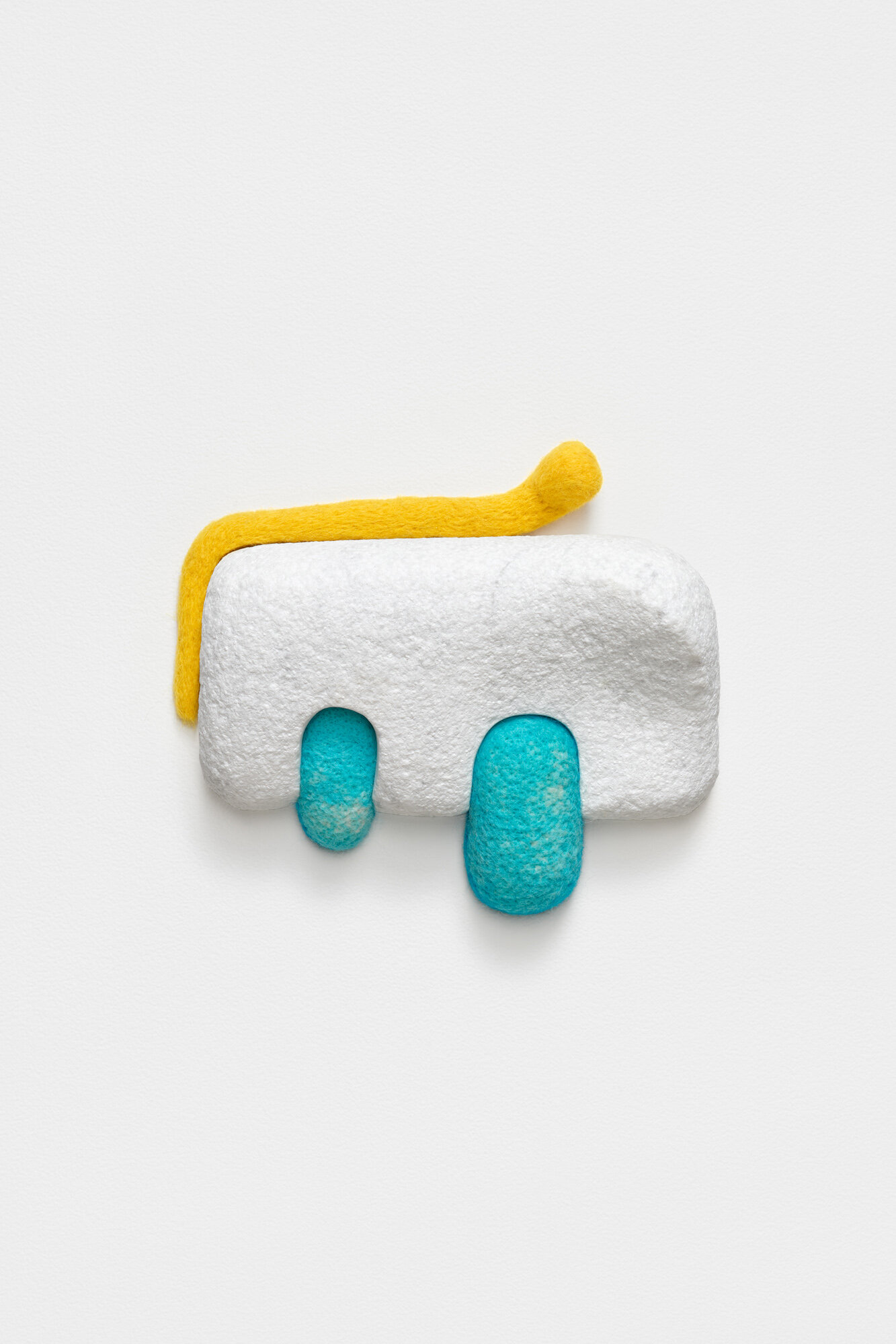 Attachment, 2019, marble, wool, 6 x 7 x 3 inches, private collection