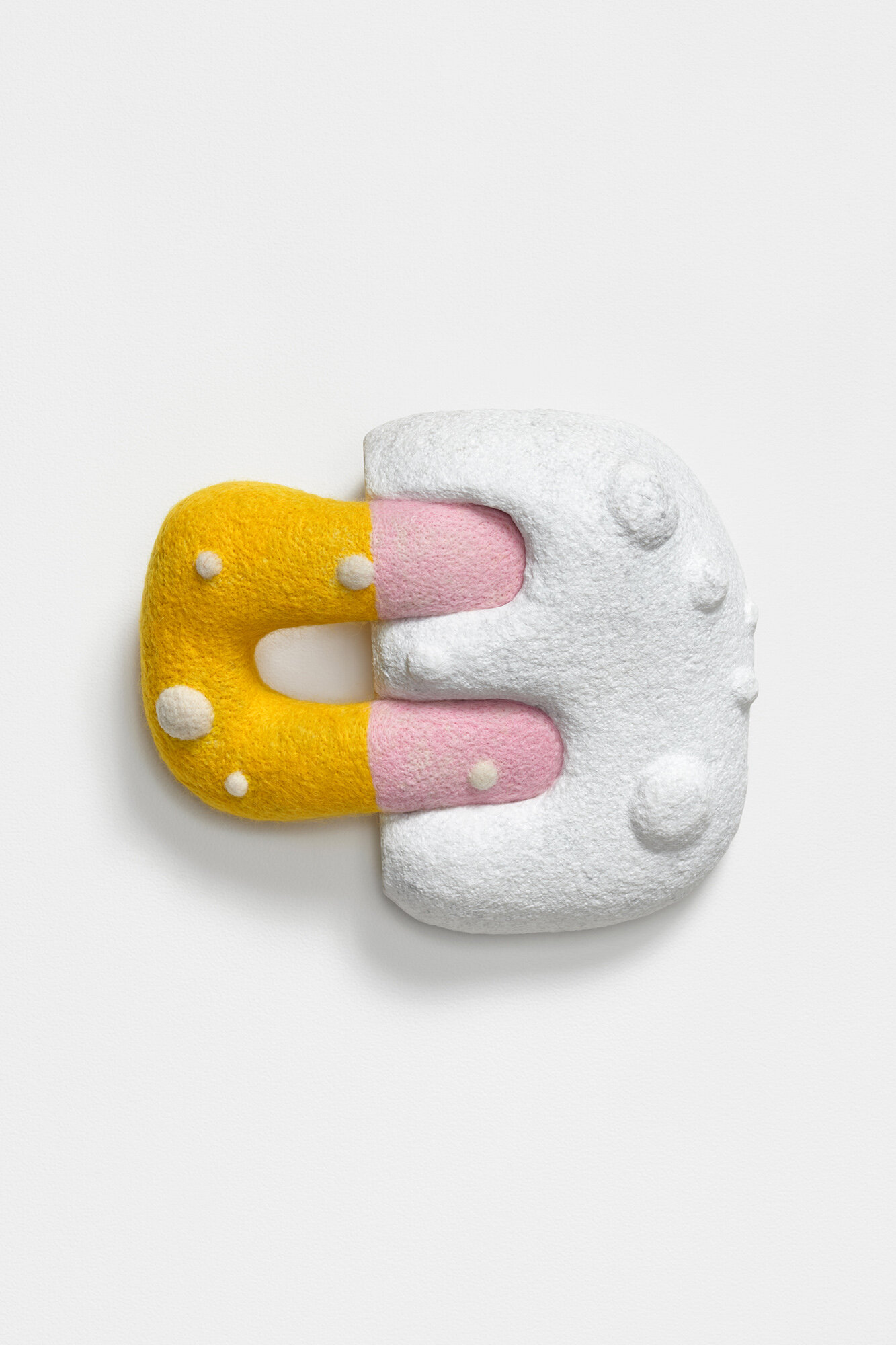 Projection, 2019, marble, wool, 8 x 9 x 4 inches, private collection