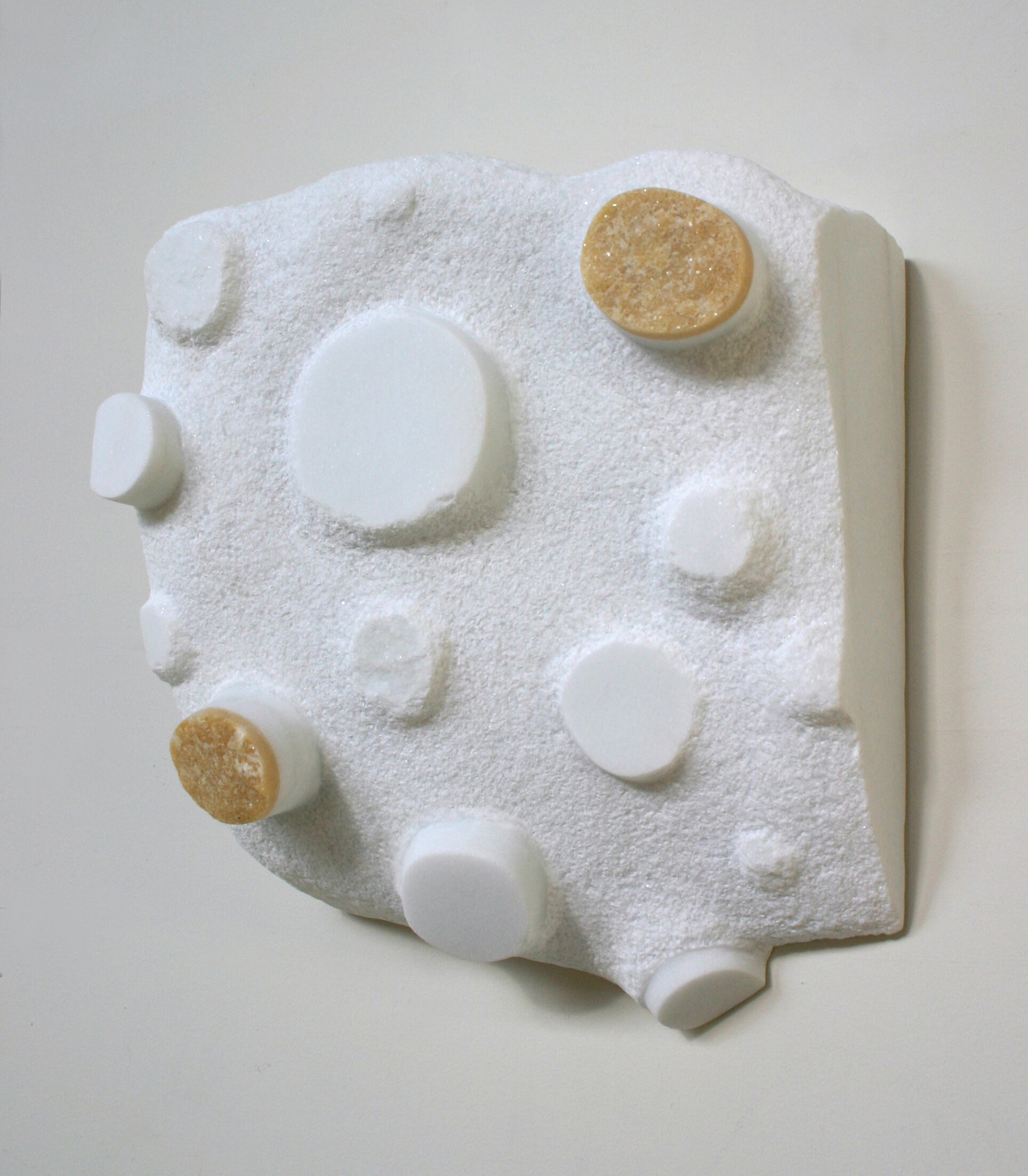Yellow Moon Walk, 2015, marble, 11" x 9" x 5"