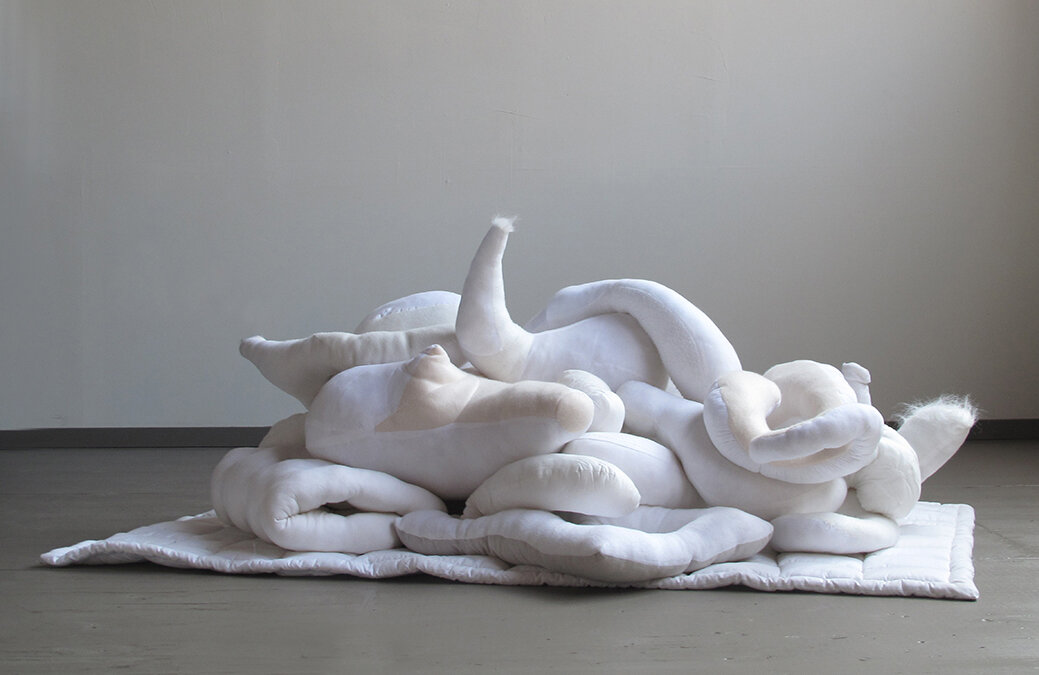 Mat, 2004, fabric, thread, polyester fiberfill,