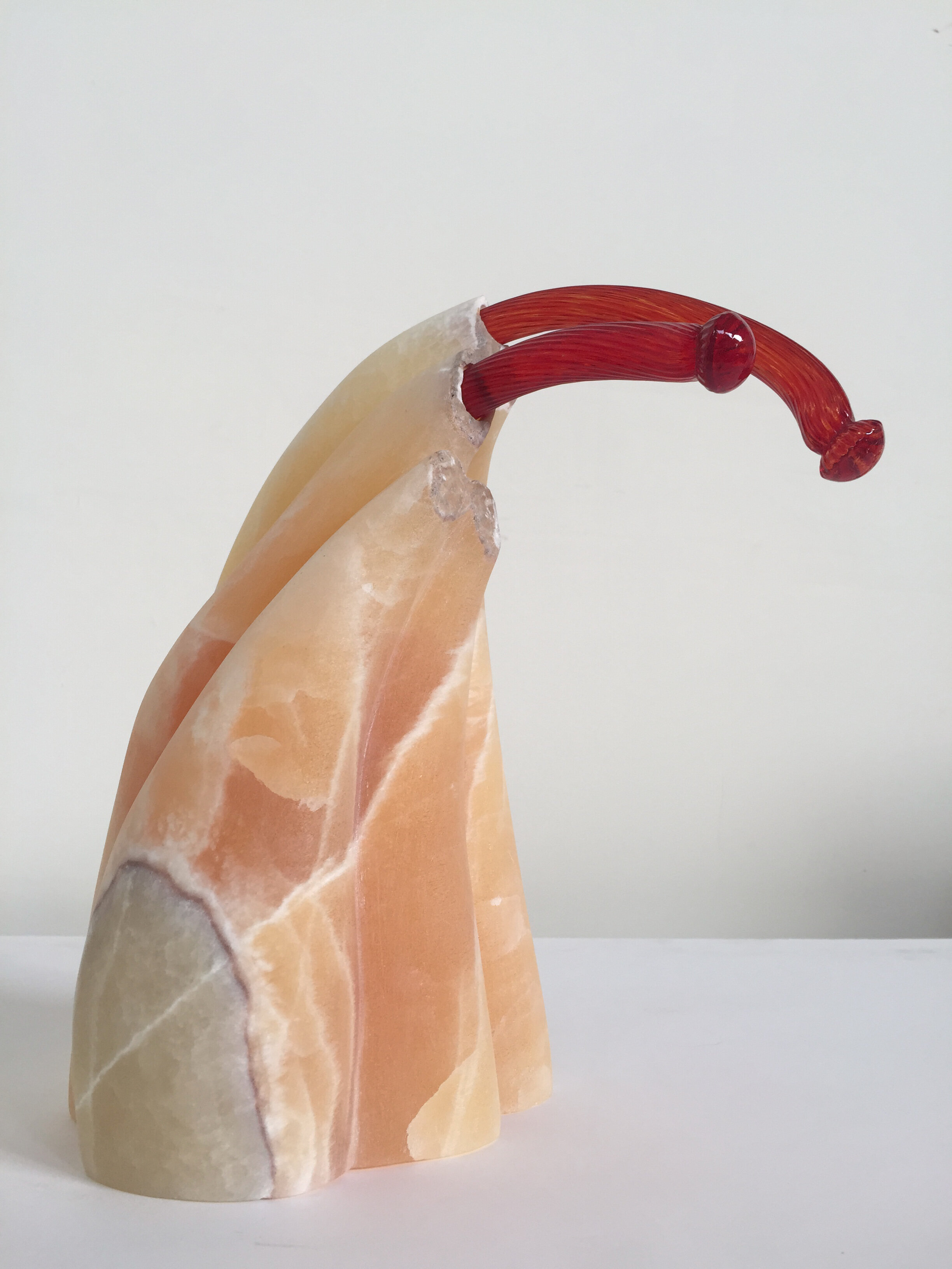 Red Arch, 2017, calcite, glass
10" x 10" x 7"