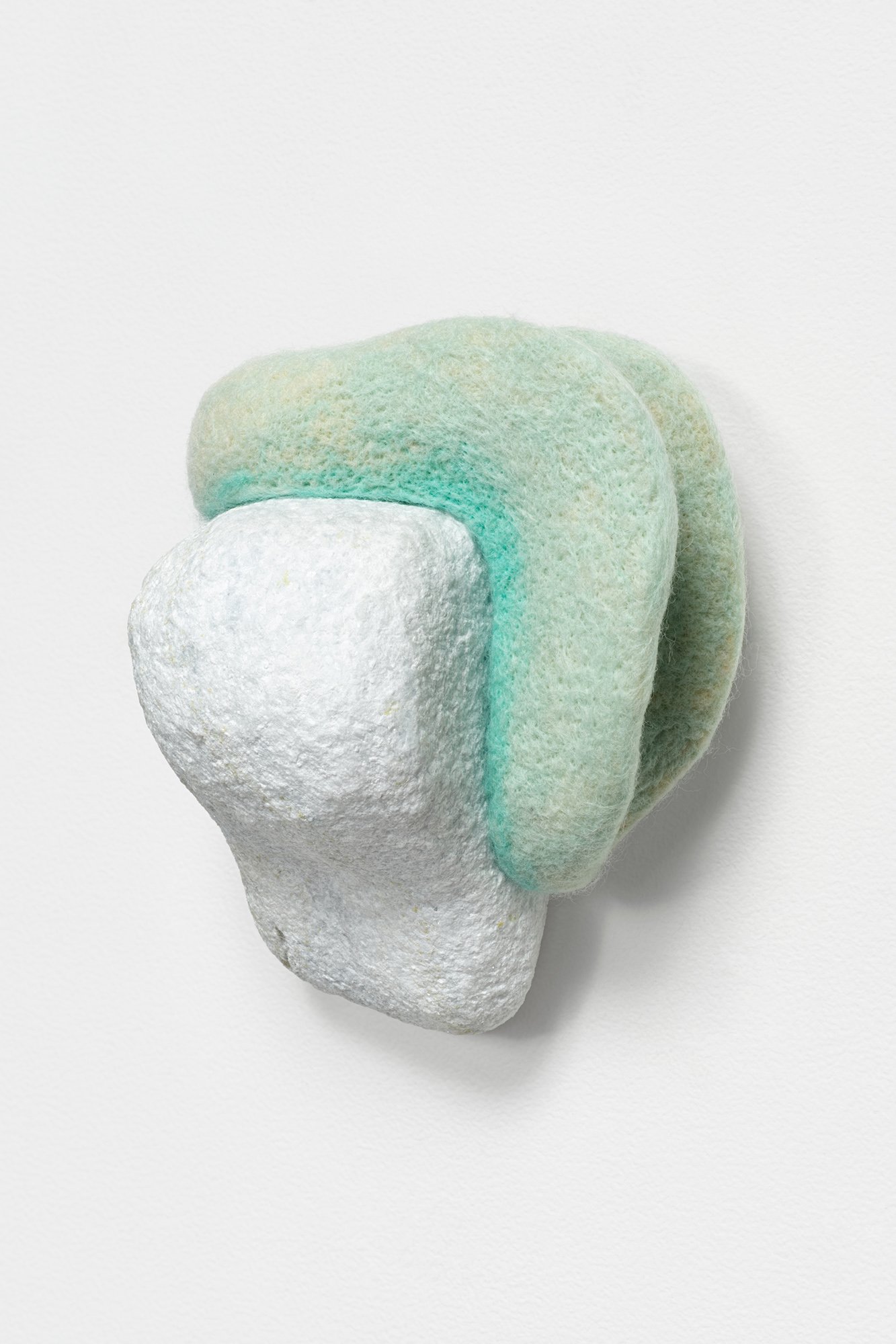 Between You and Me, 2021, marble and wool, 6 x 5 x 4 inches, private collection