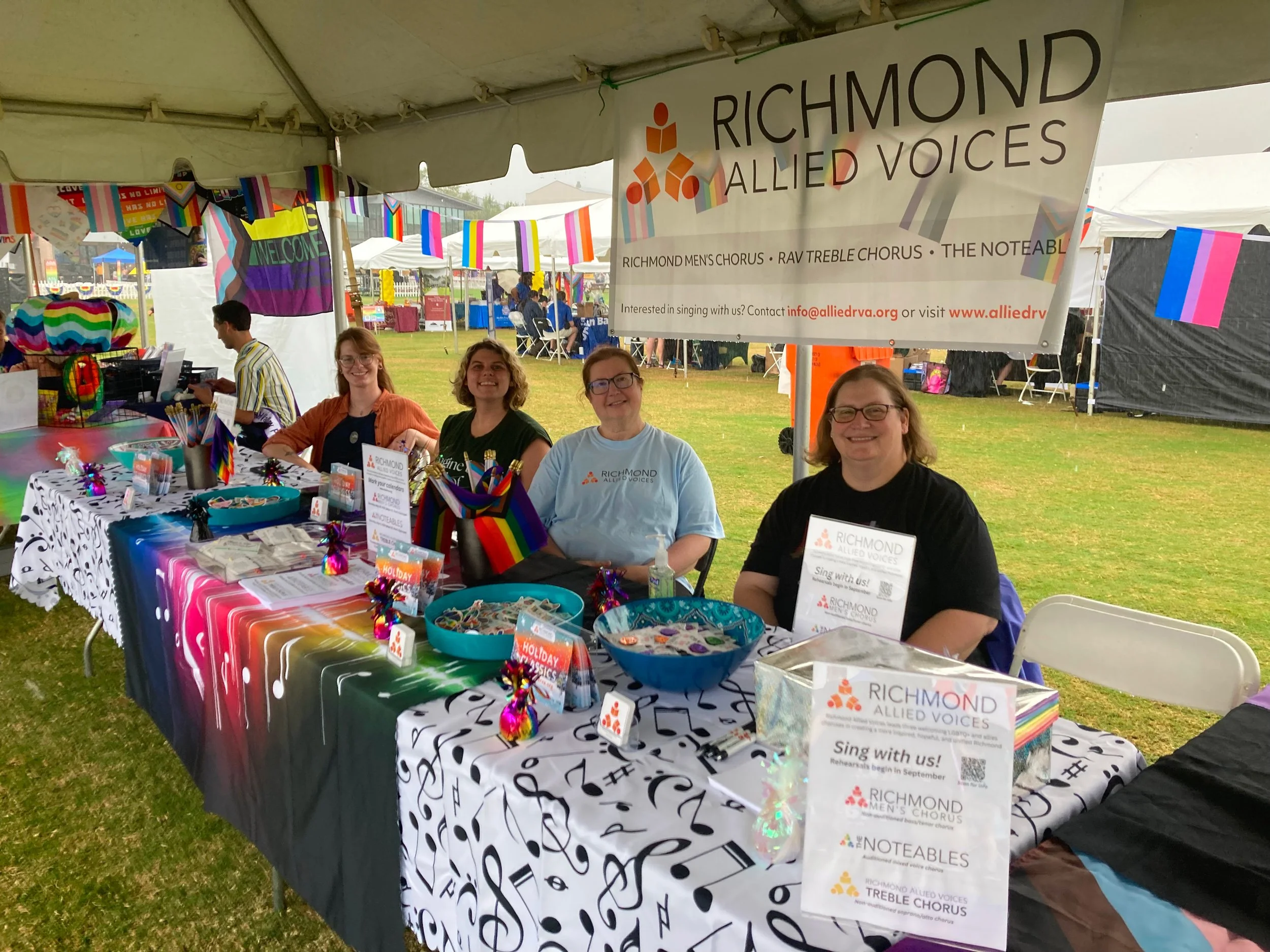 tabling at Virginia Pride 2025