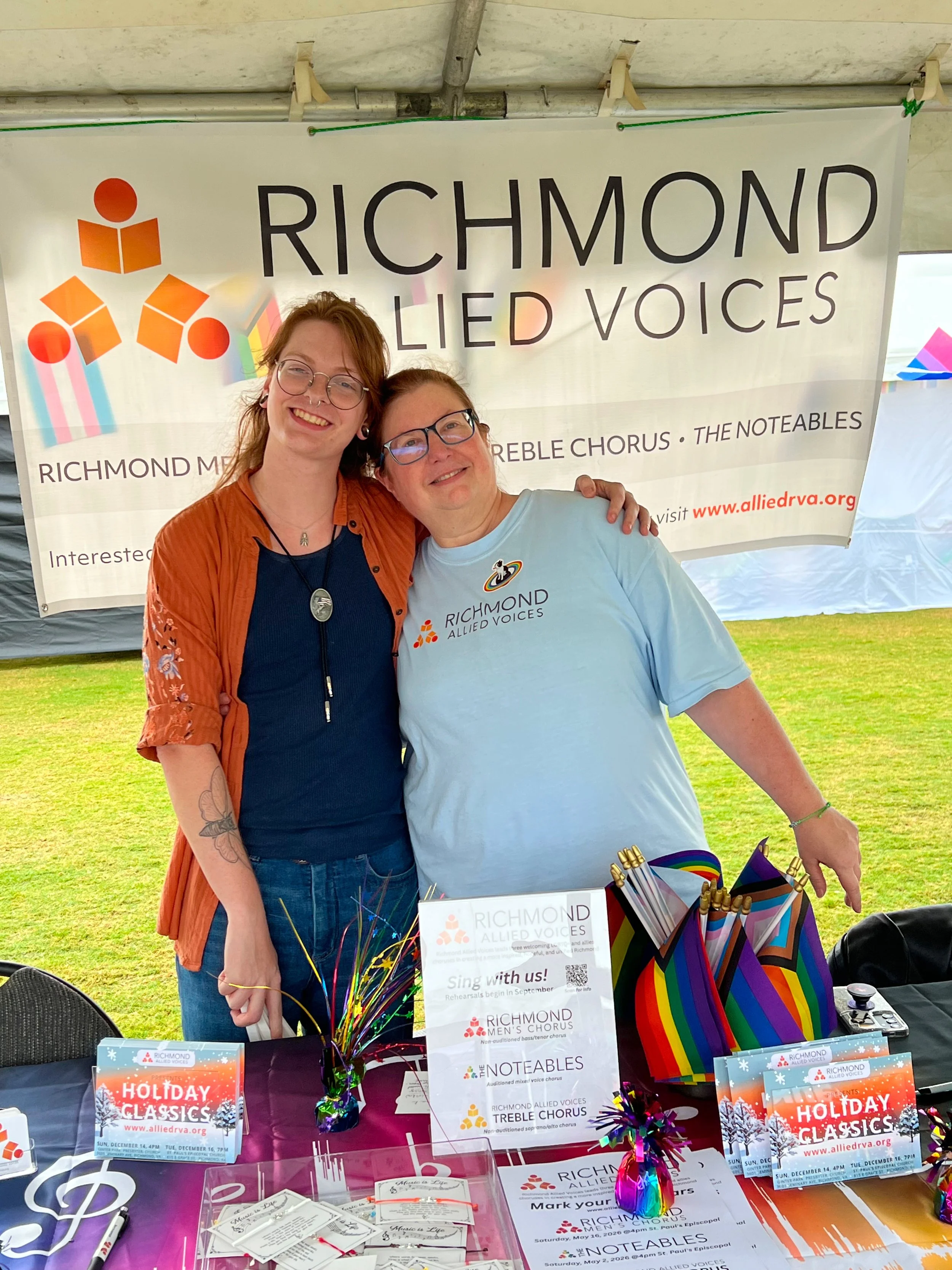 tabling at Virginia Pride 2025