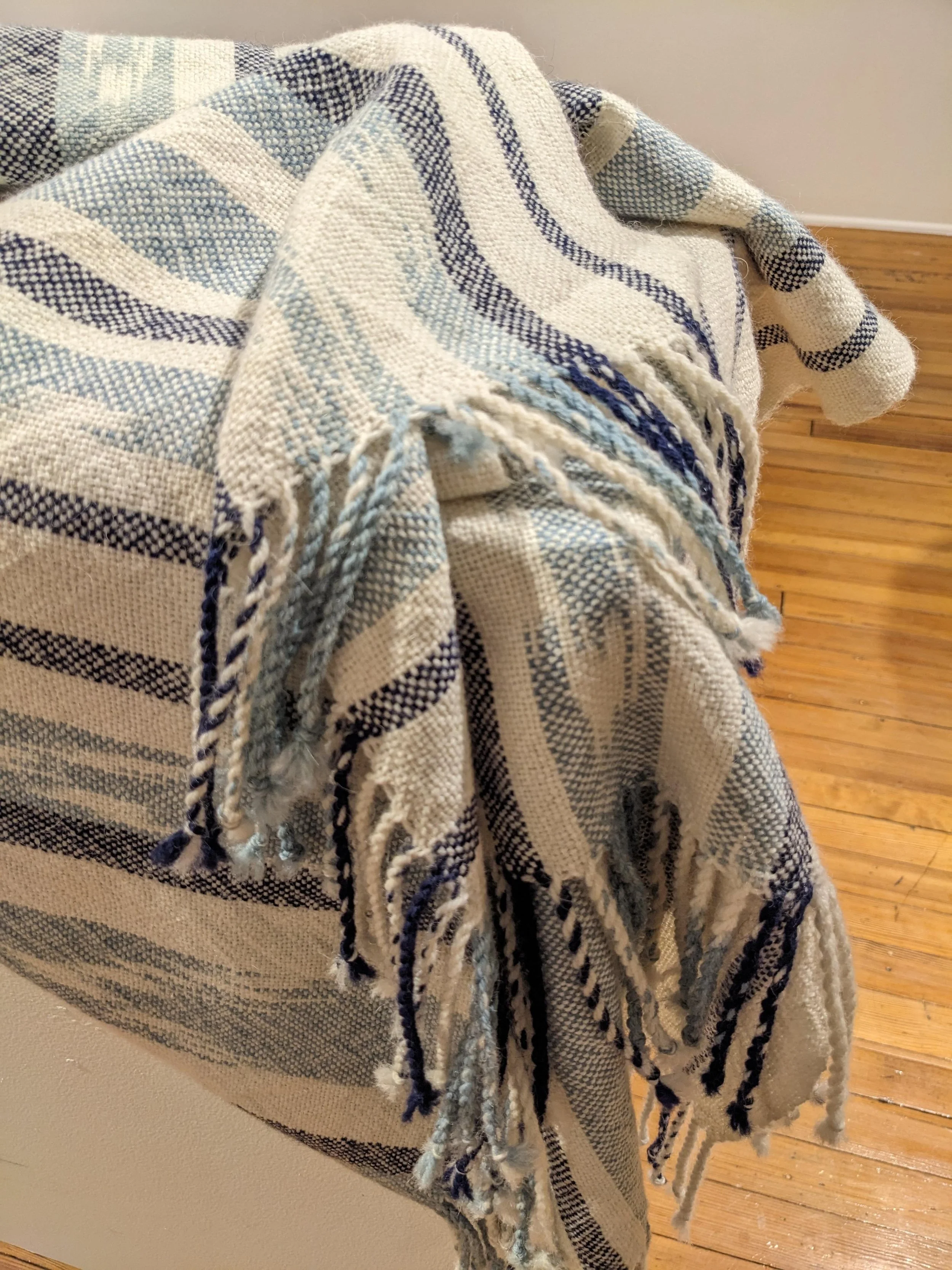Ikat Indigo Throw