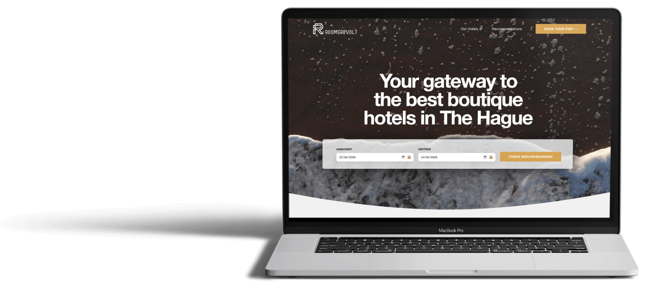 Squarespace webdesigner Nederland - mockup hotel website