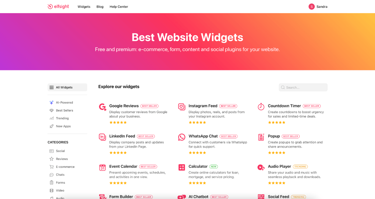 beste Squarespace plugins - Elfsight
