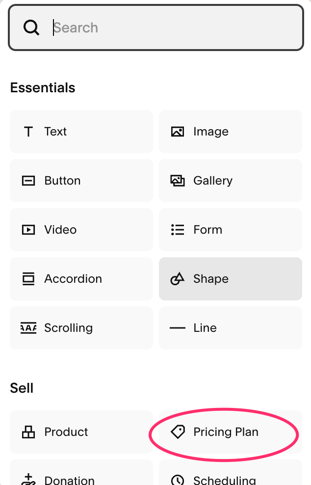 iDEAL Squarespace Courses - pricing plan block
