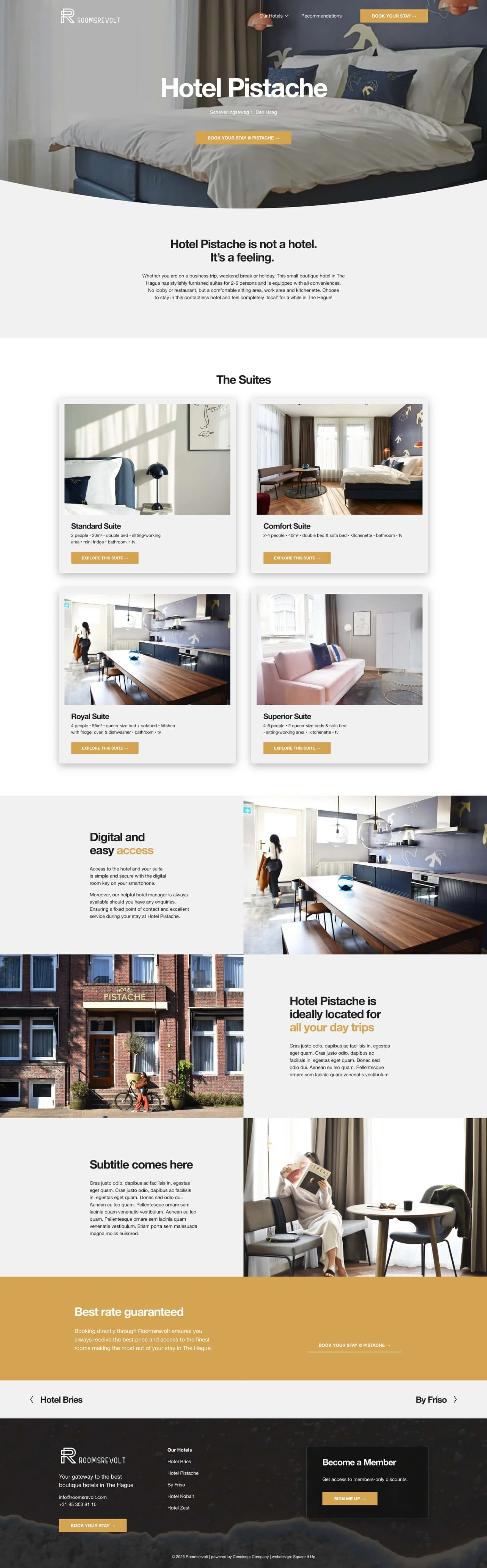 Pagina van de Roomsrevolt website gemaakt met Squarespace door Sandra Keus, Squarespace webdesigner Nederland