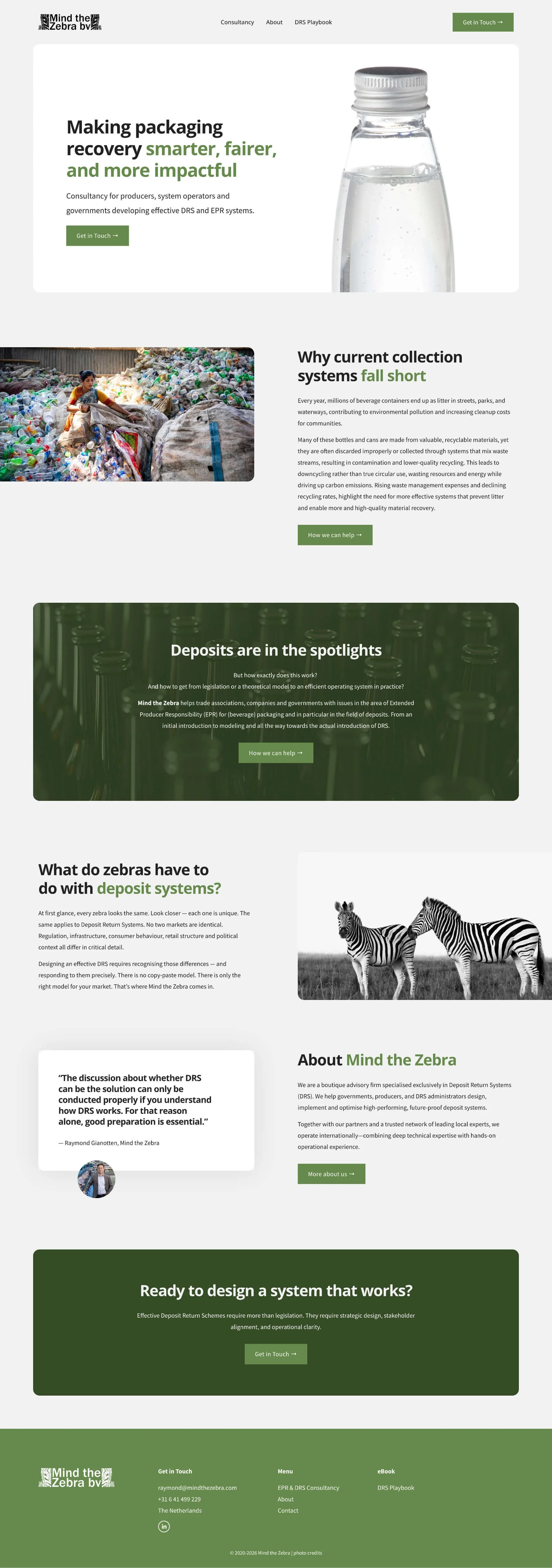 Homepage Mind The Zebra - een Squarespace website gemaakt door Square It Up, Sandra Keus