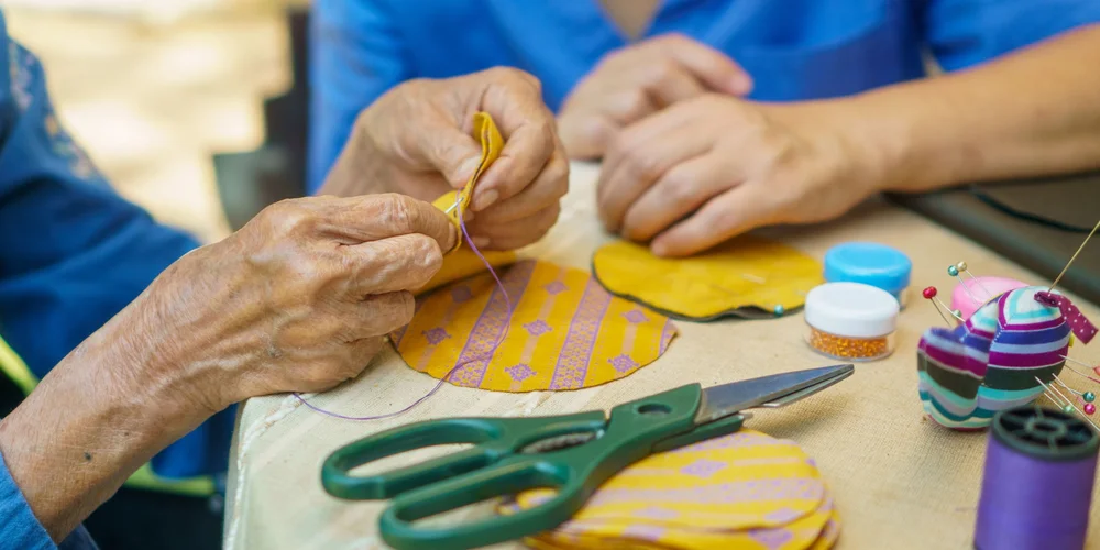 Seniors taking part in purposeful ageing and engagement programme by Little Changemakers