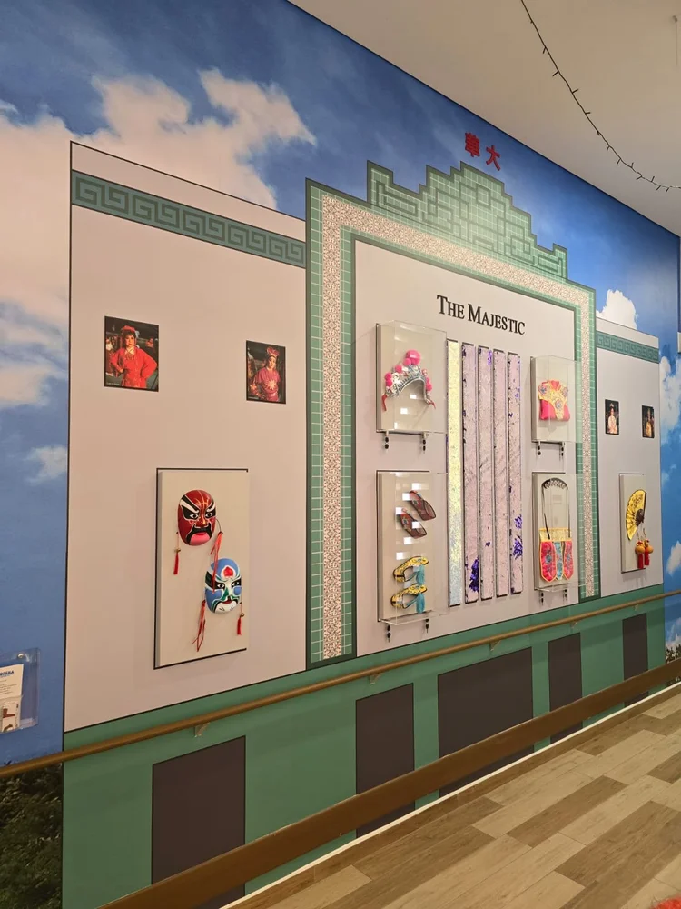 Chinese opera-themed interactive display at the Majestic Theatre