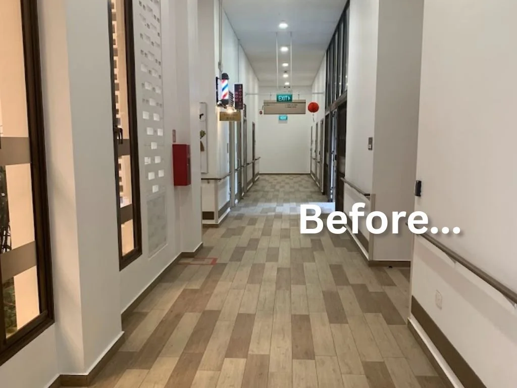 Before photograph of the St Andrew’s Nursing Home space
