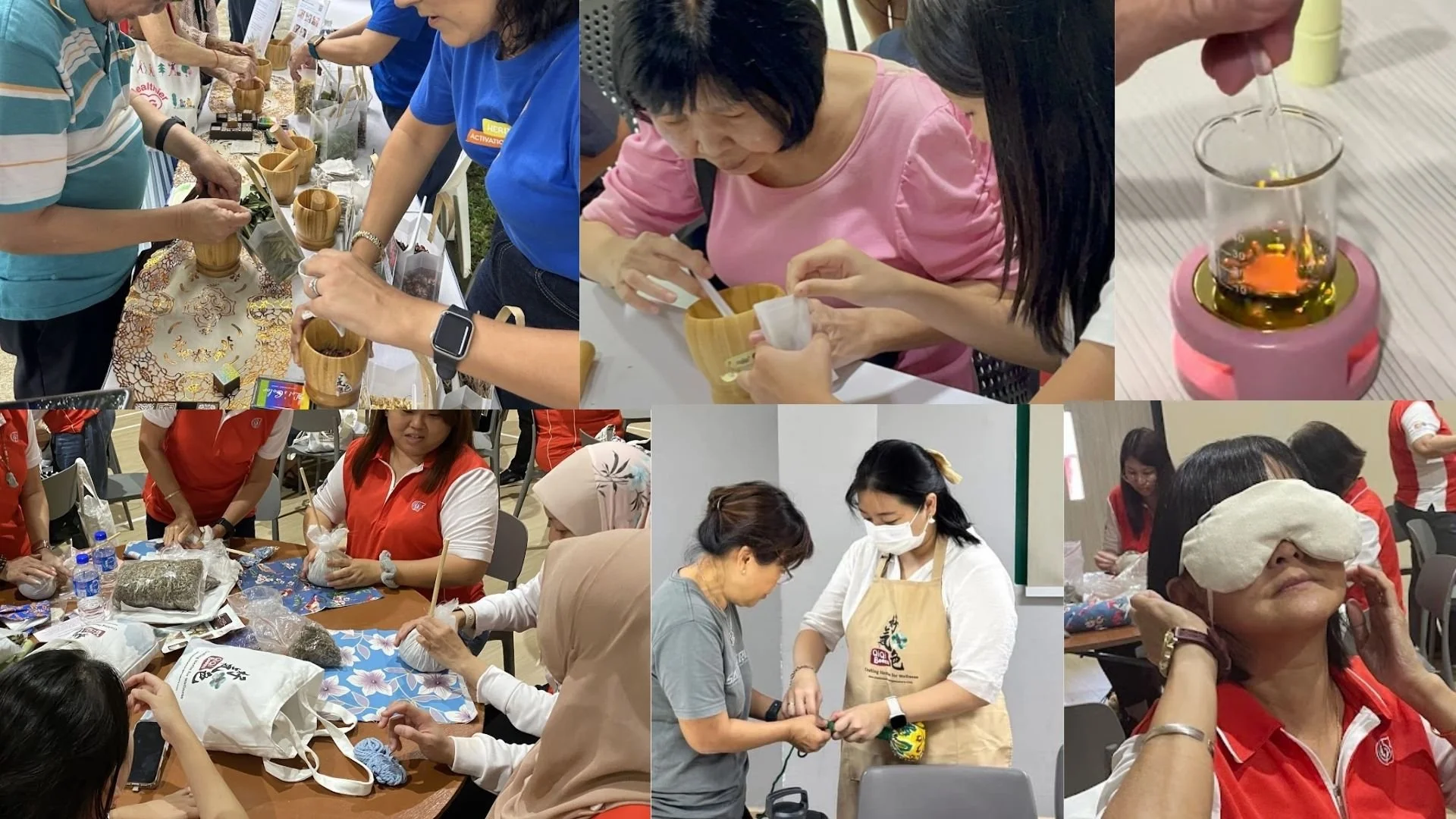 Communities crafting herbs for wellness workshops in Singapore and Penang