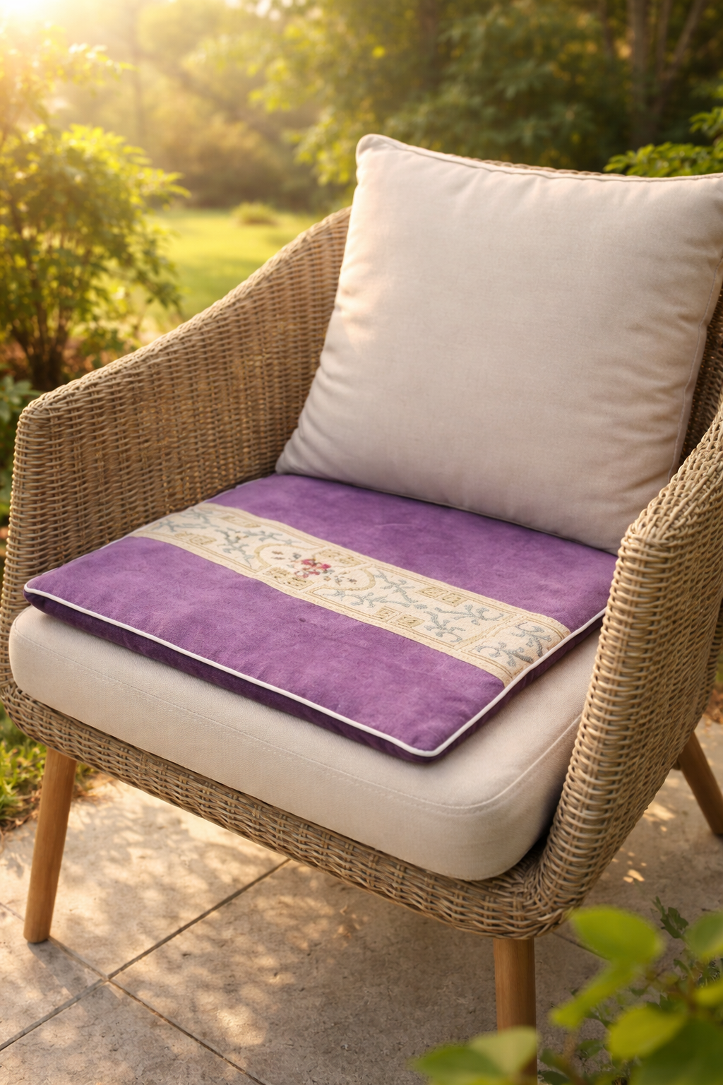 Herbal seat pillow for comfort and aroma