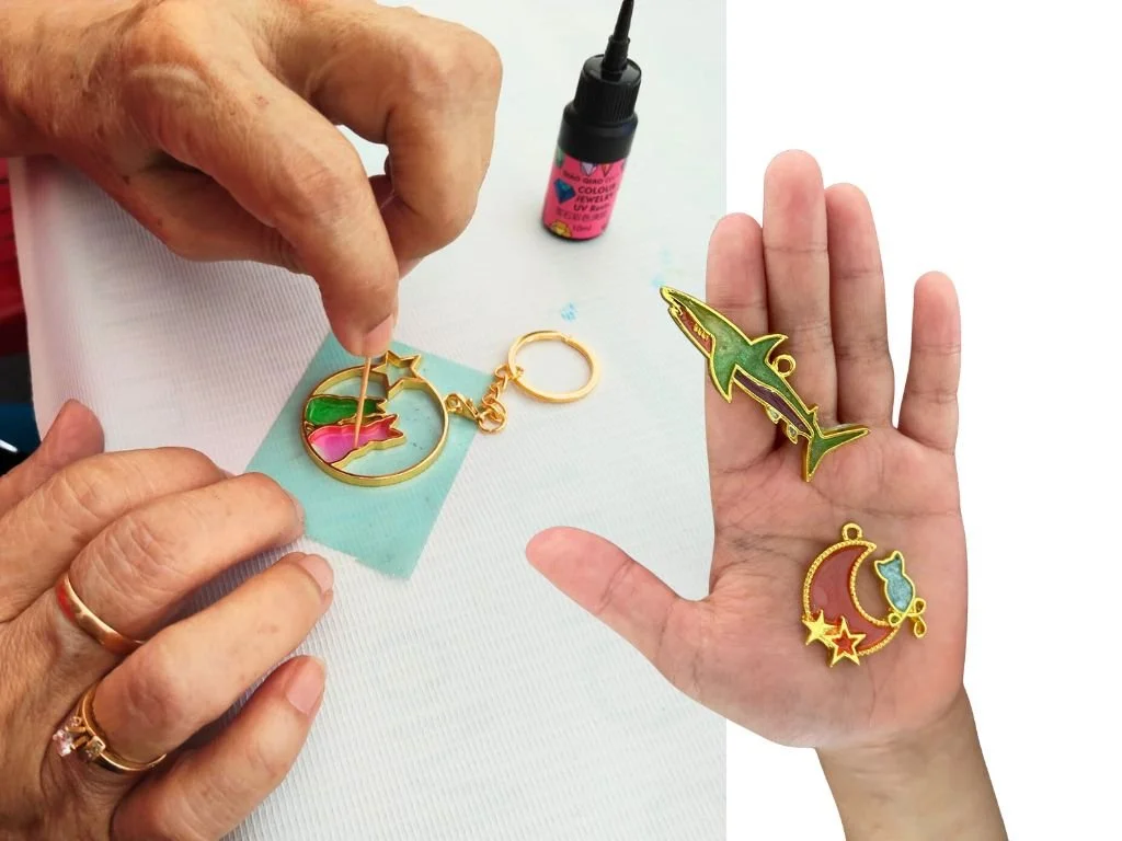 children and seniors connecting through craft activity