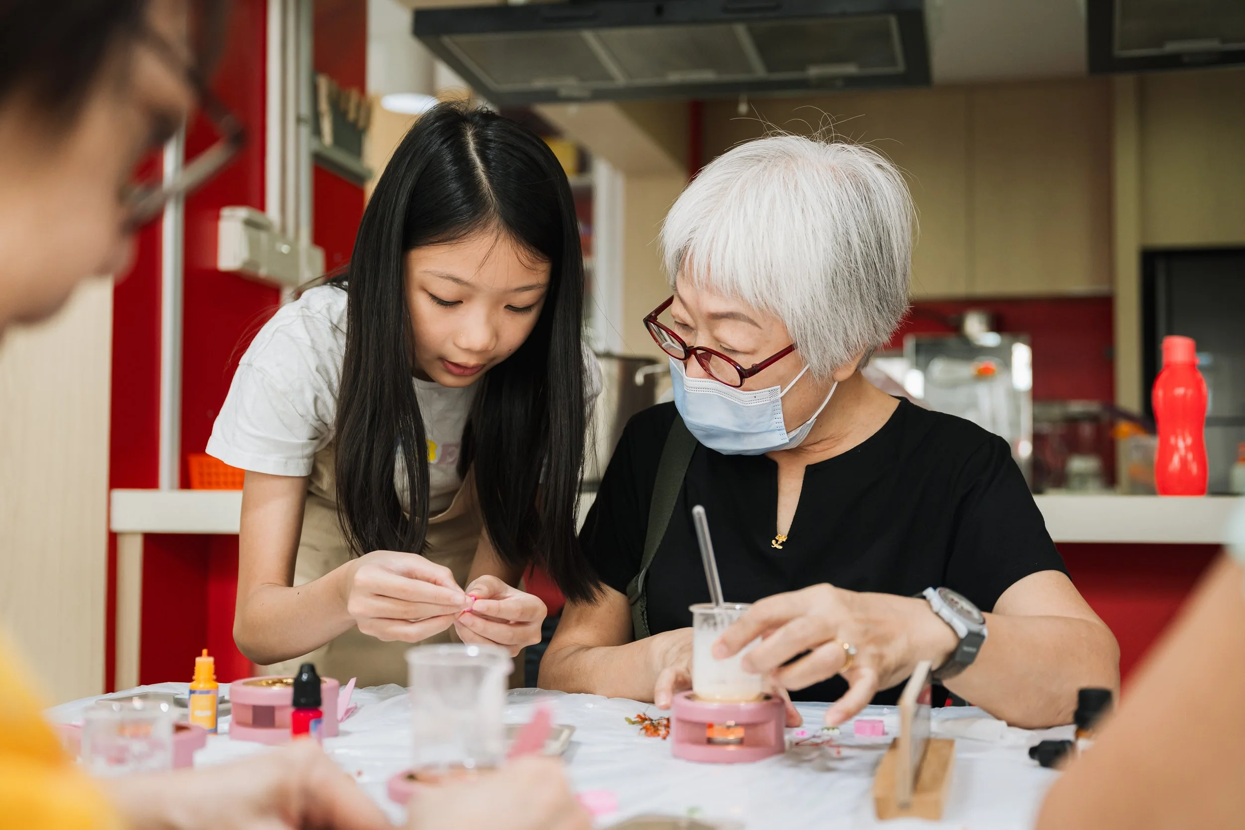 Little Changemakers hands-on candle making workshop for community learning and wellbeing in Singapore