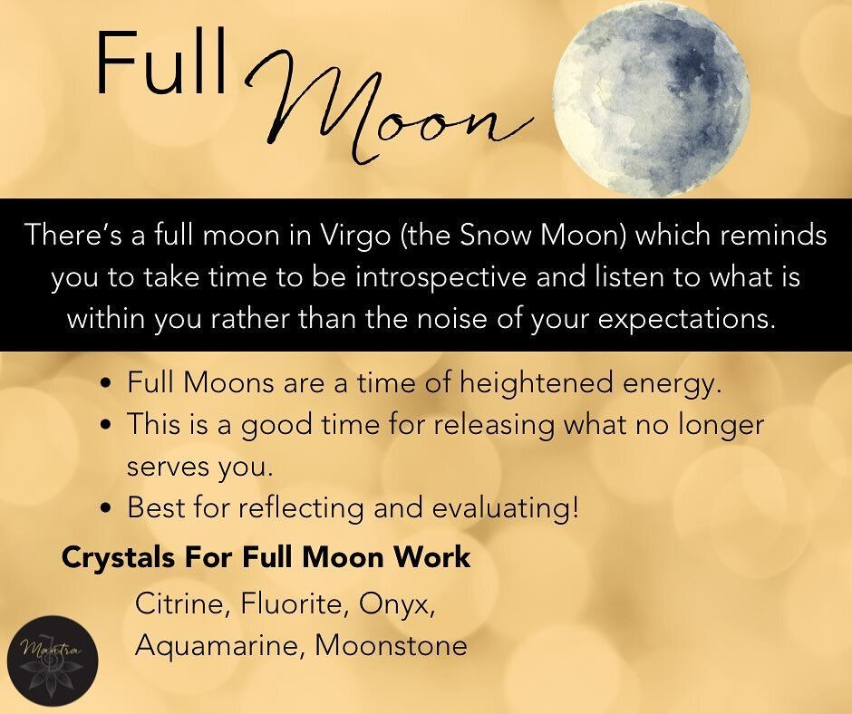 The Full Moon in Virgo is upon us! Also known as the Snow Moon it is a reminder that even in the last months of winter, things are taking root and starting to grow right below the surface. 

#moon #fullmoon #snowmoon #virgomoon #virgo #release #intro